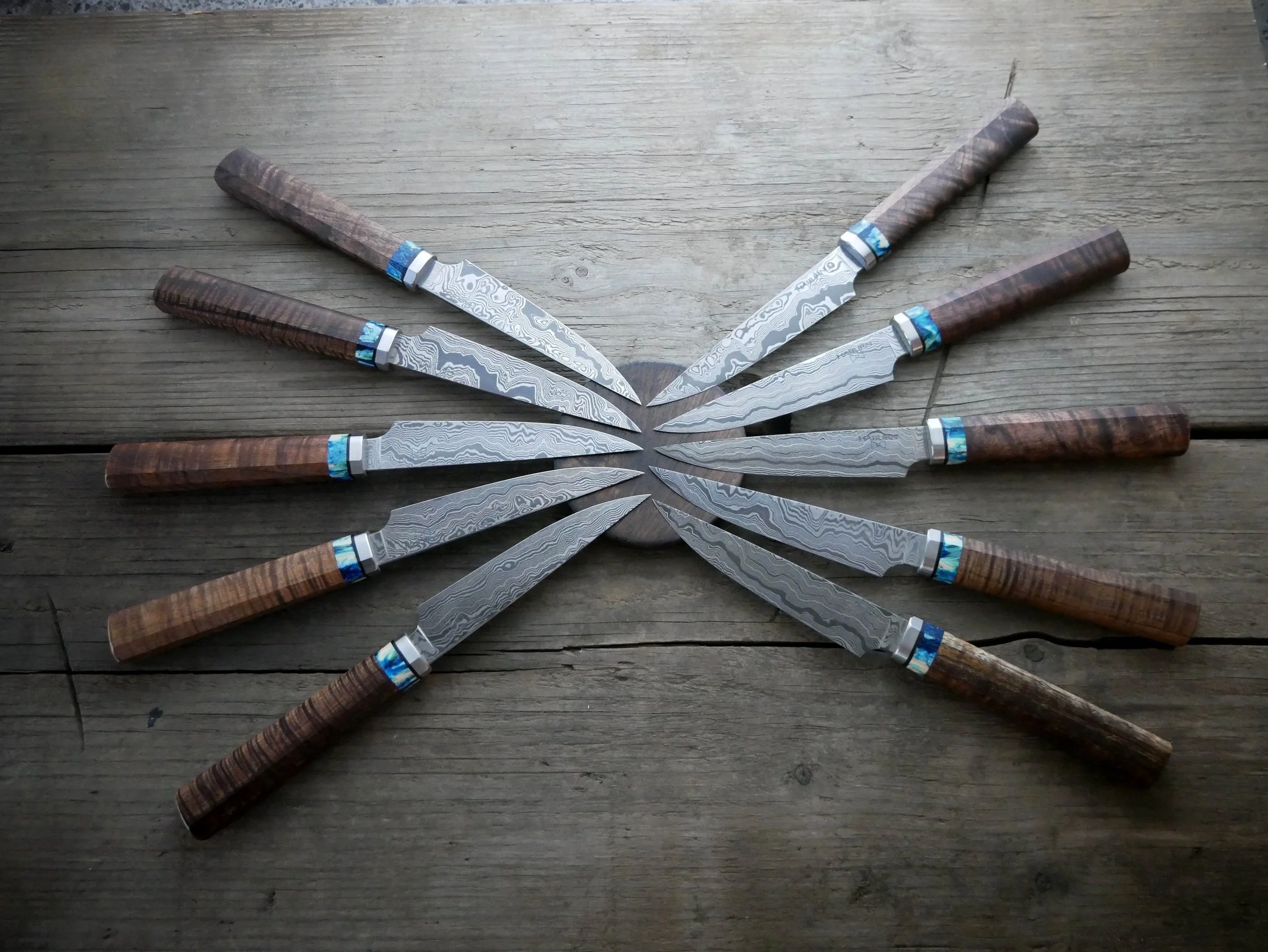 Damascus Steak Knife Set