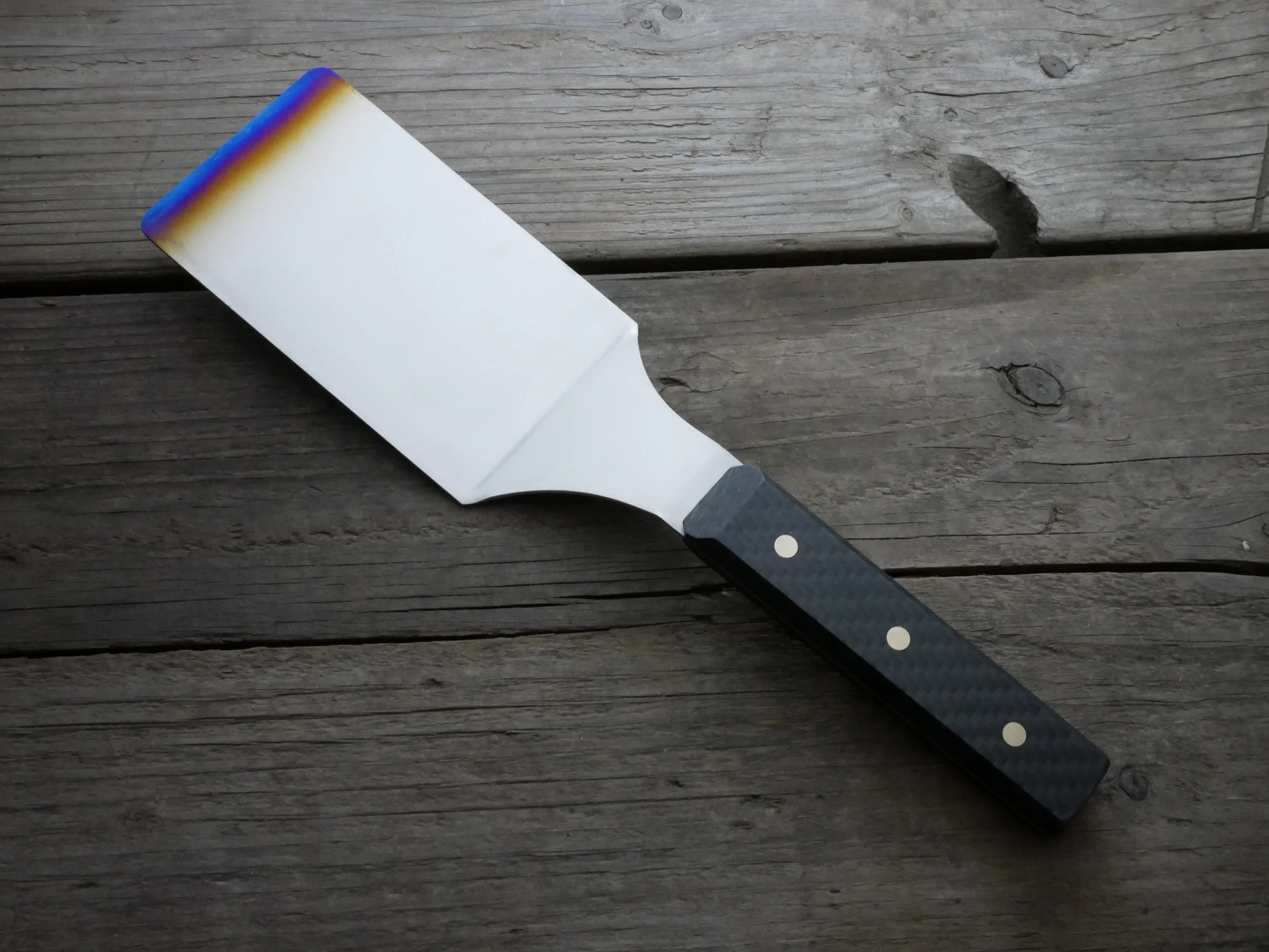 Titanium Spatula Handled in Carbon Fiber