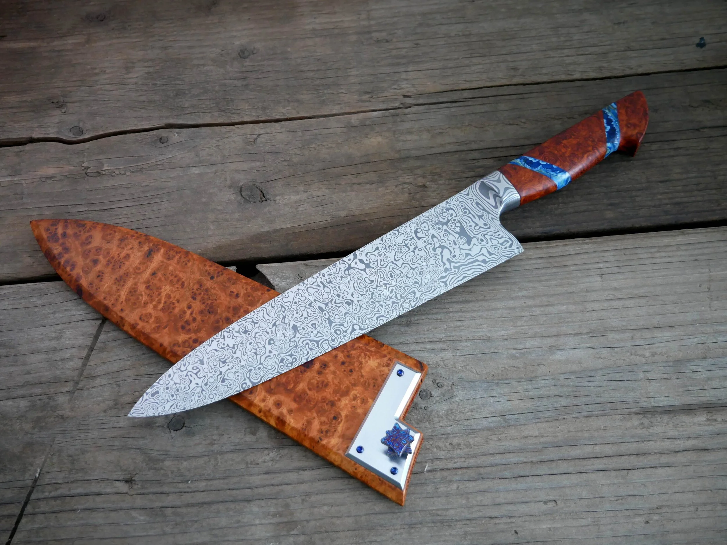 Stainless Damascus Western Integral Gyuto