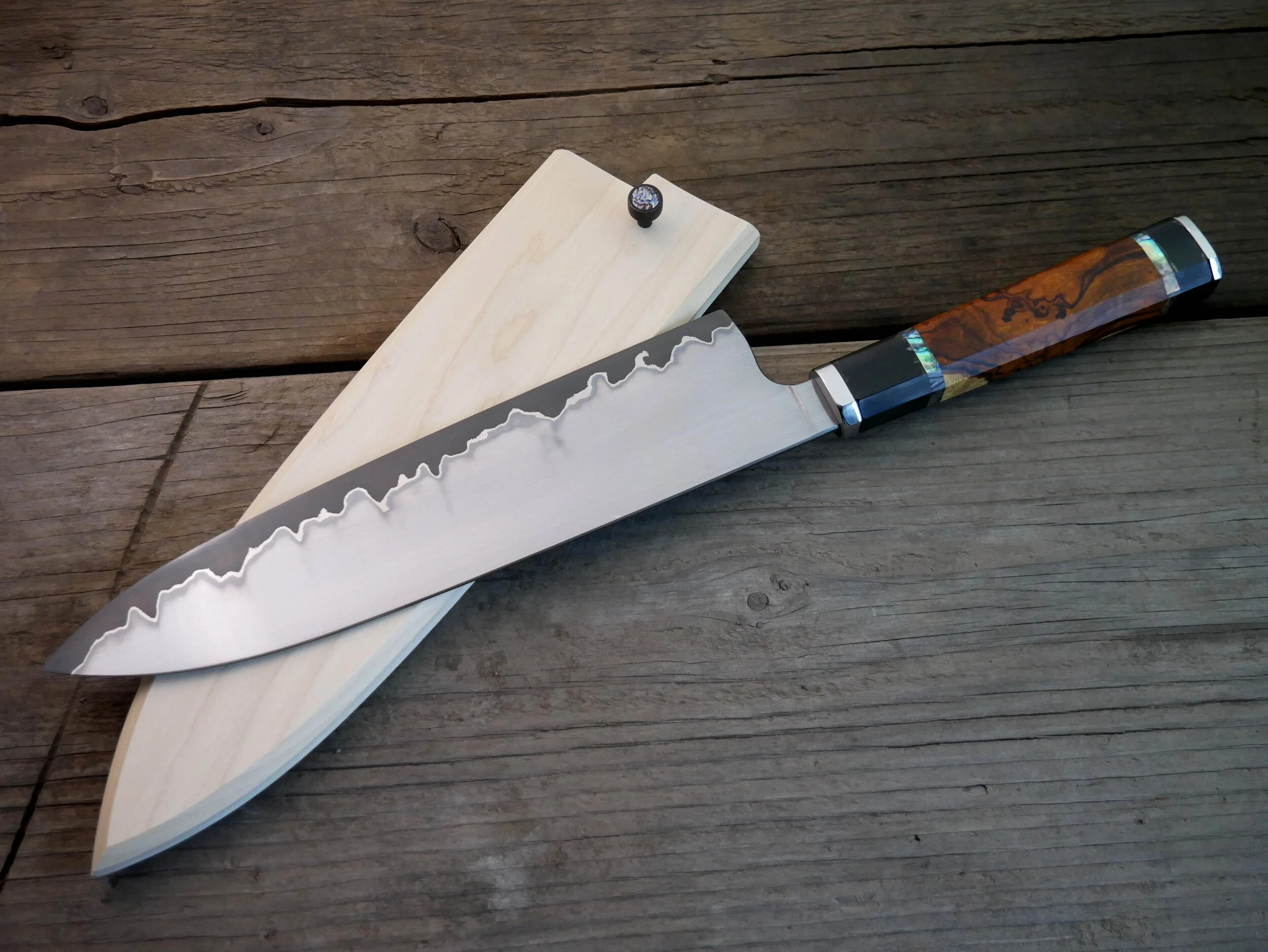 Custom Stainless San Mai Gyuto