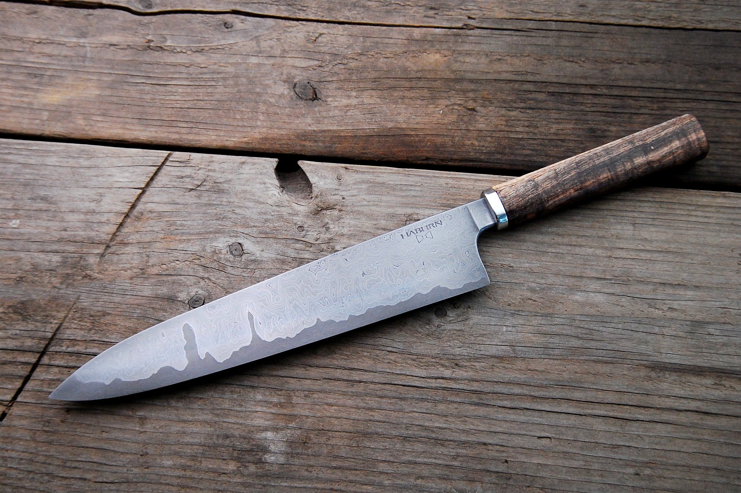 Damascus San Mai Gyuto for Eating Tools