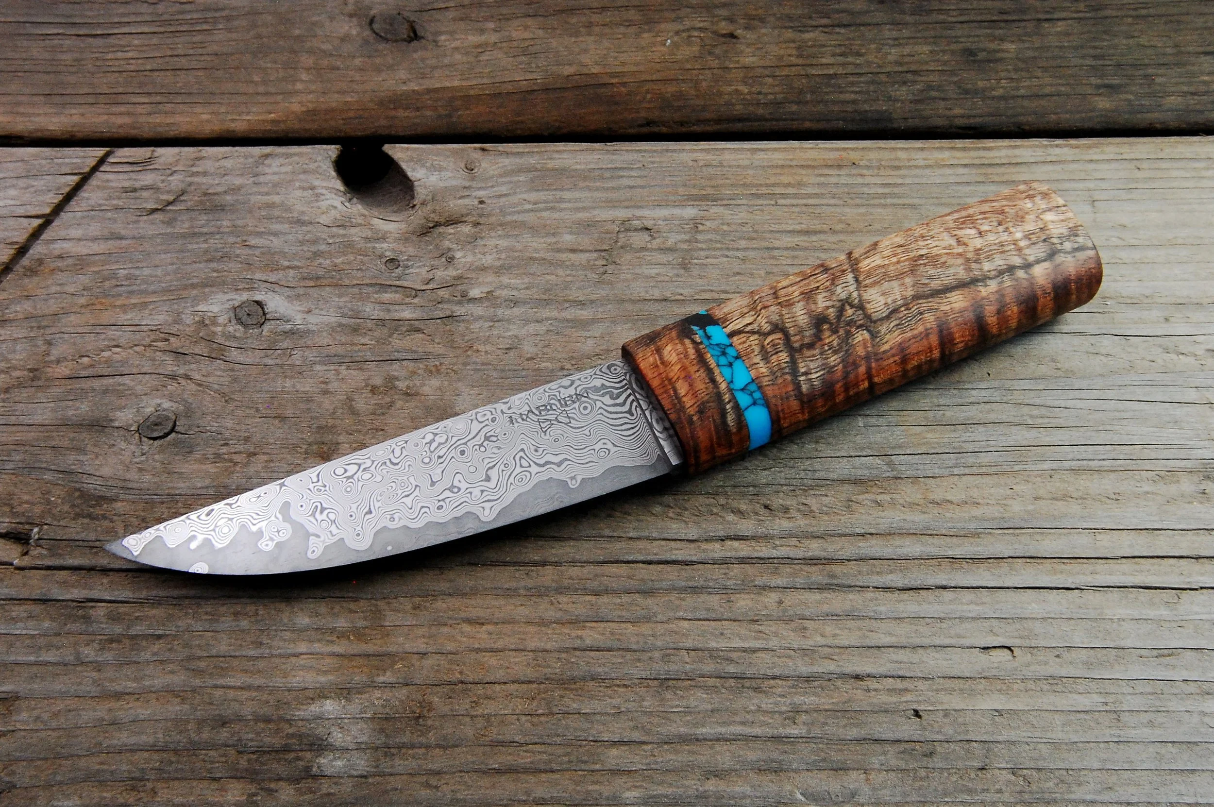 Custom Stainless Damascus San Mai Kwaiken