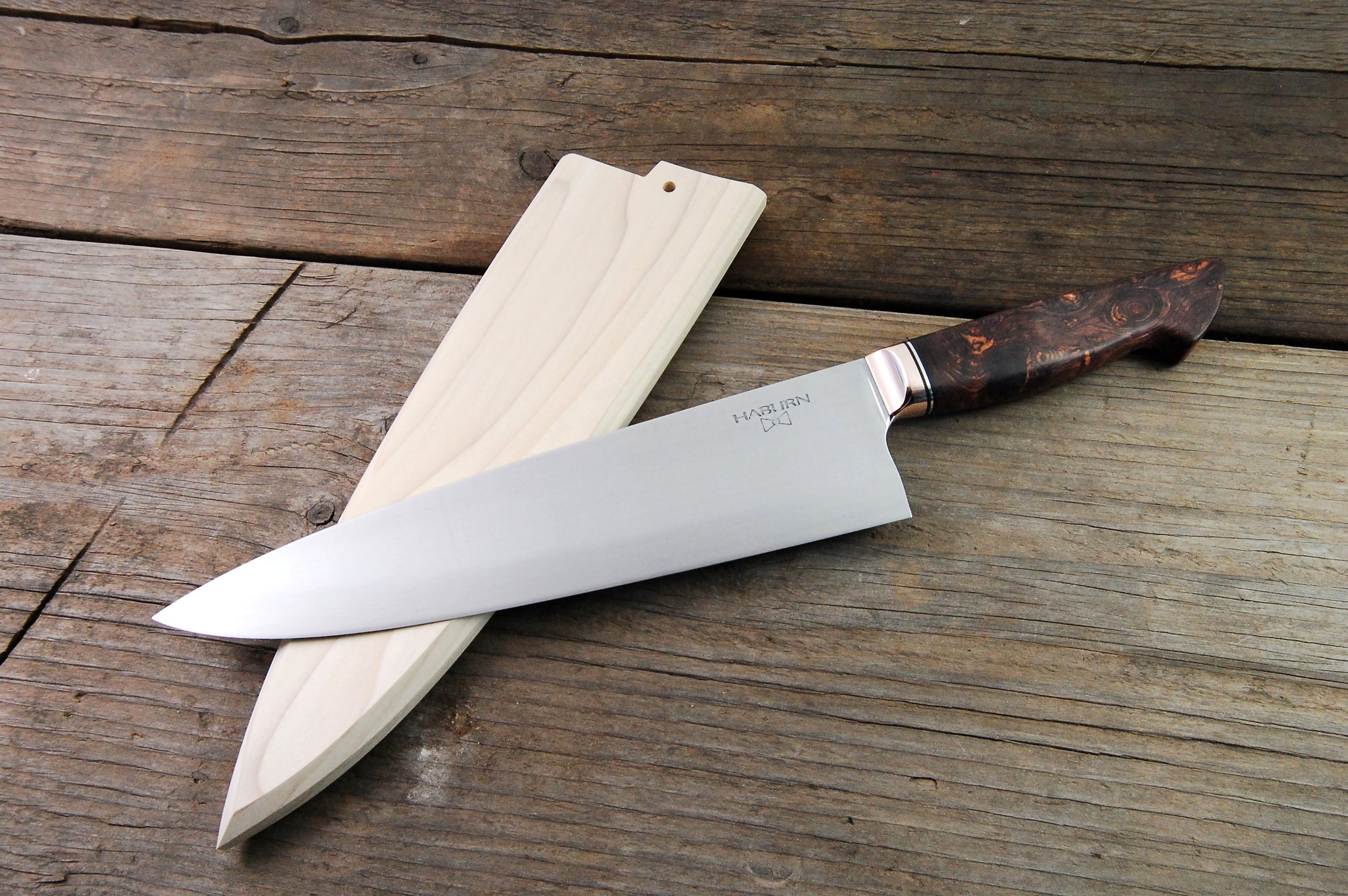 Custom Western Gyuto and Damascus Integral Gyuto