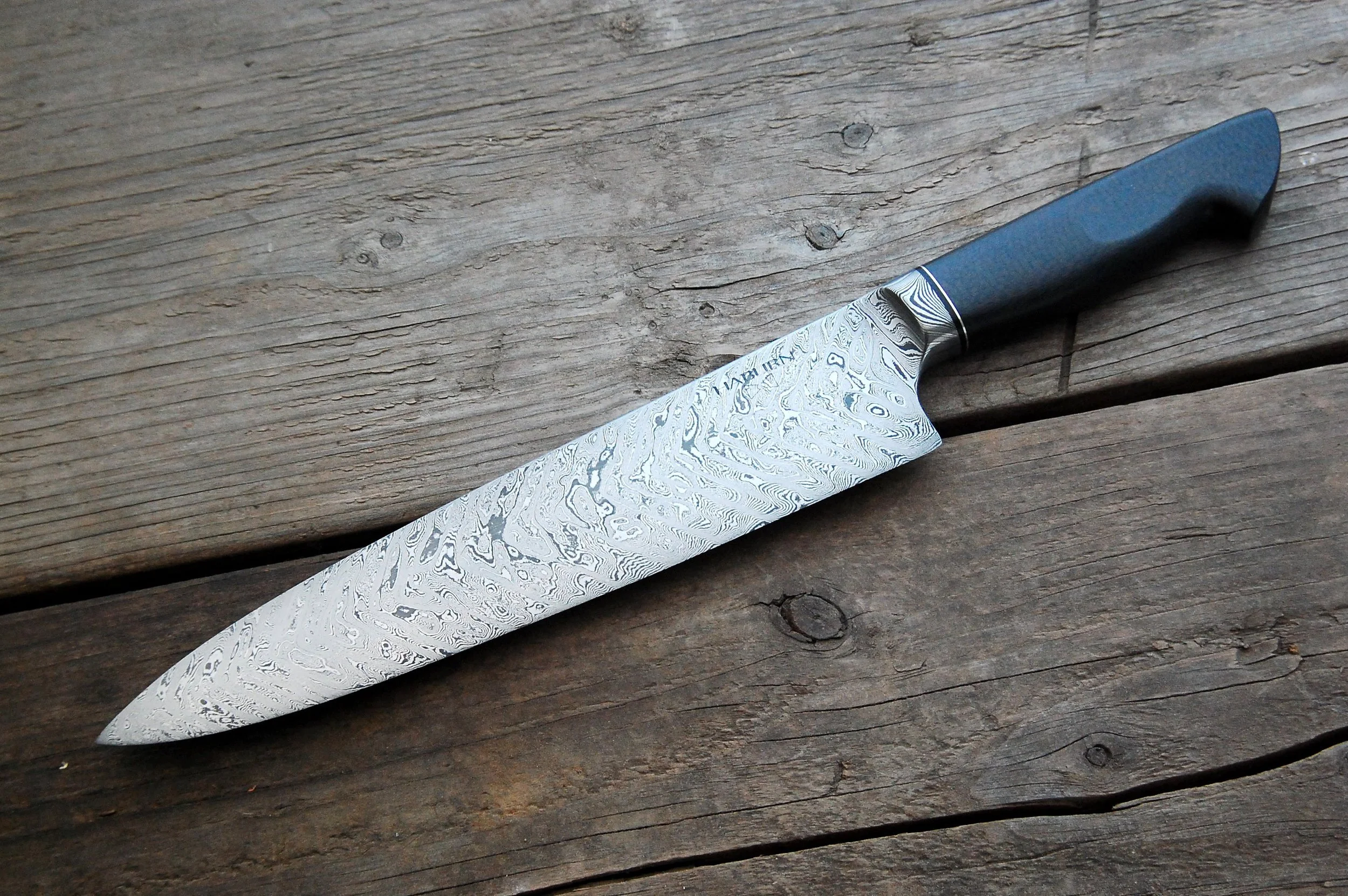 Damascus Western Chevron Integral Gyuto Available October 19th