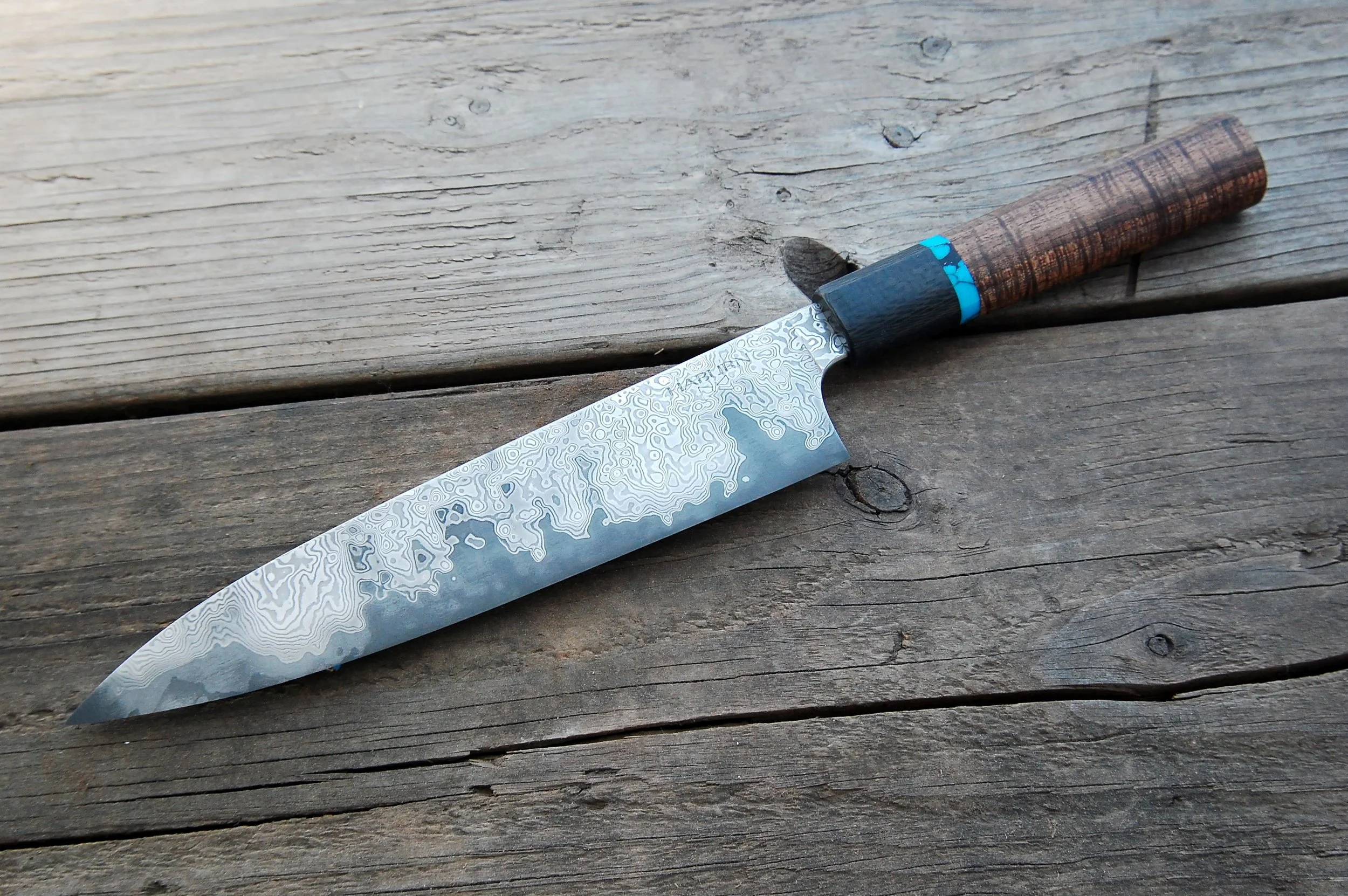 Two Stainless Damascus Gyutos Headed for the Store 8/31/2018