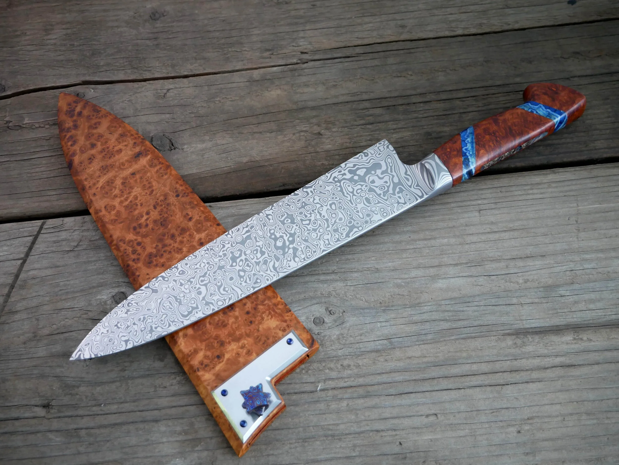 Stainless Damascus Western Integral