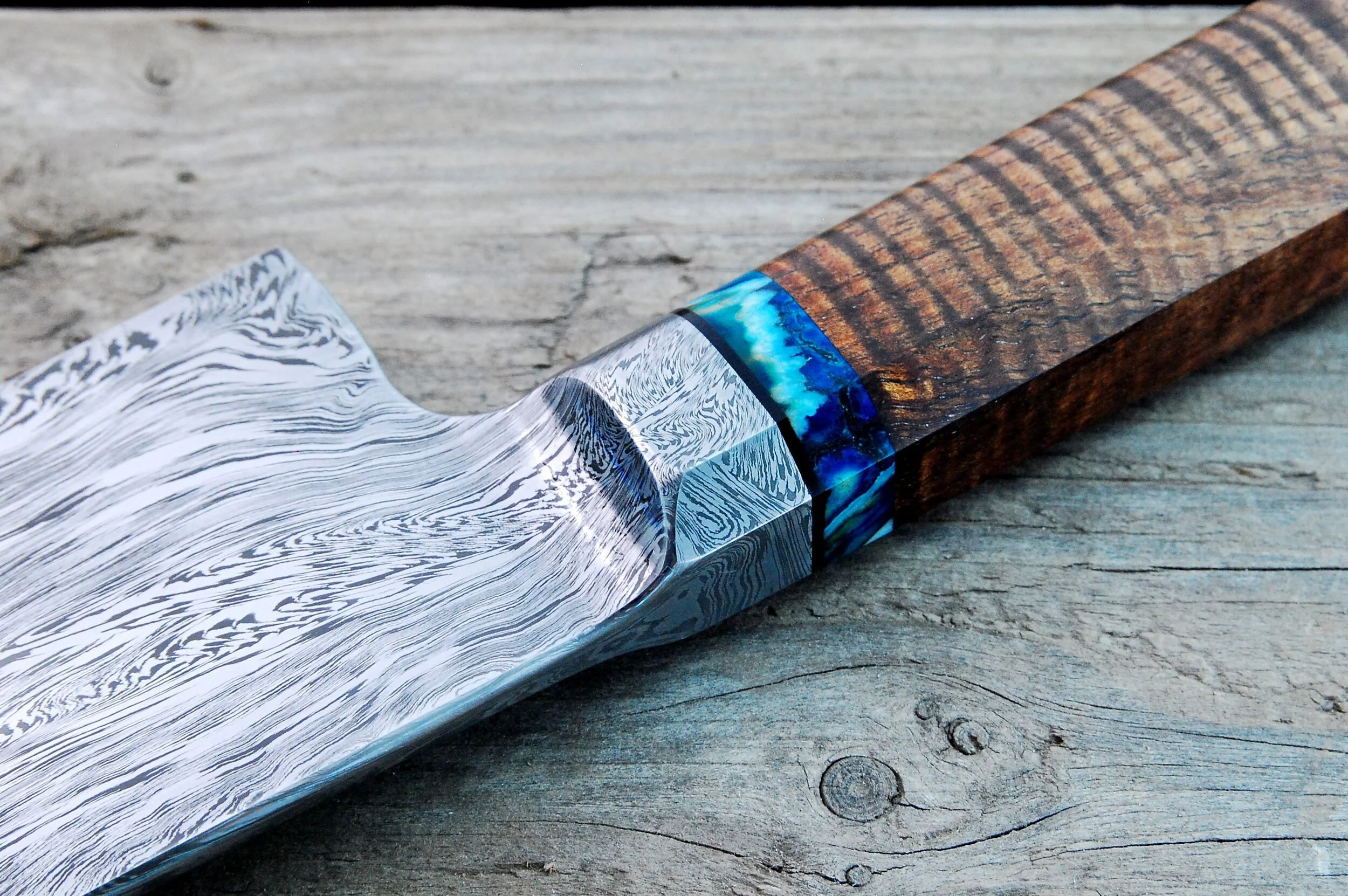Custom Damascus Integral Gyuto