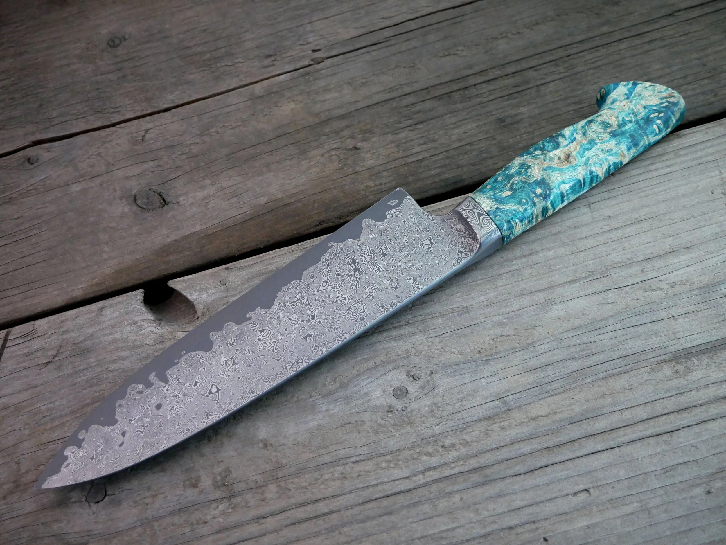 Custom San Mai Damascus Western Integral