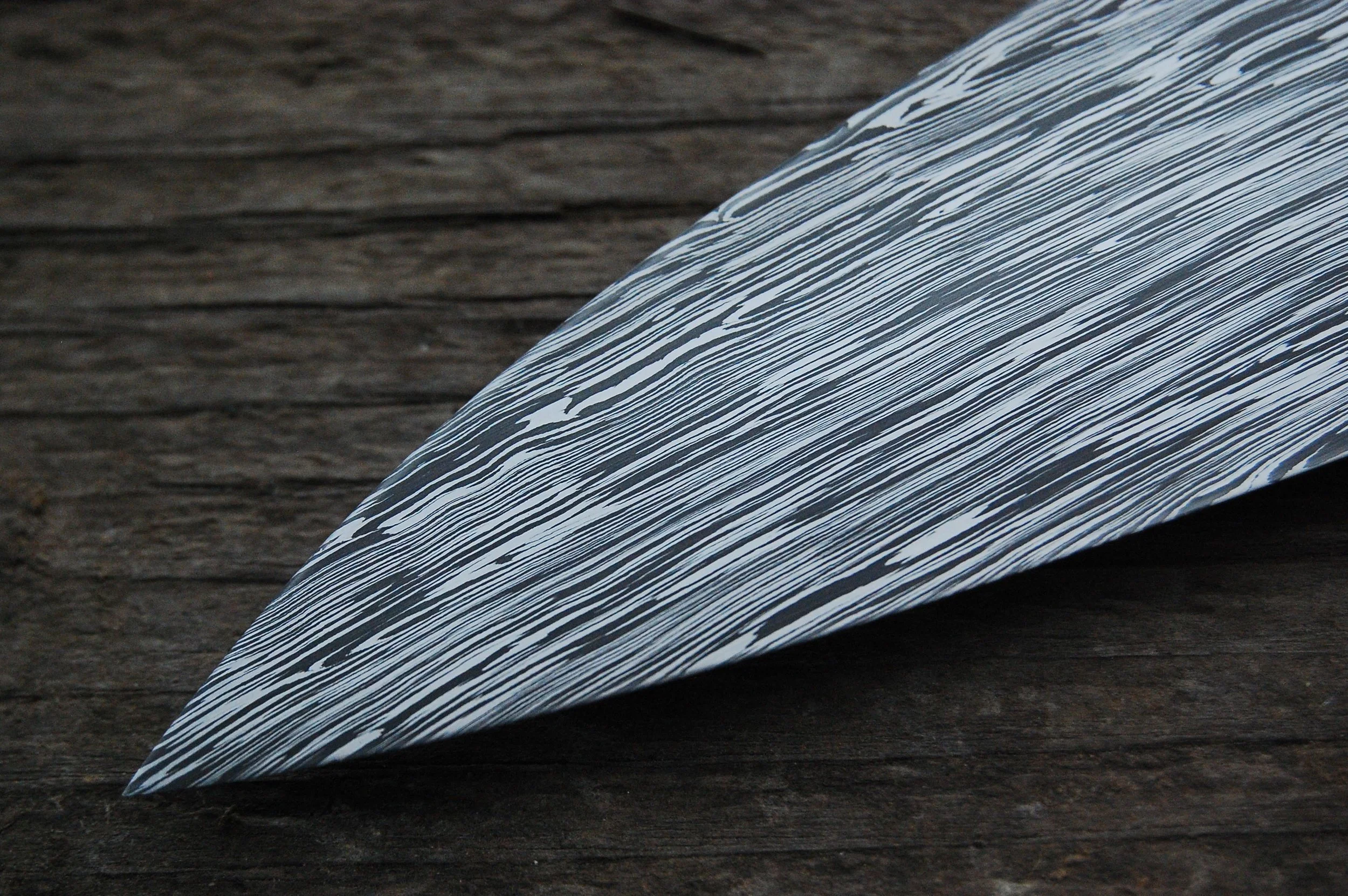 Midnight Ripple Damascus Detail