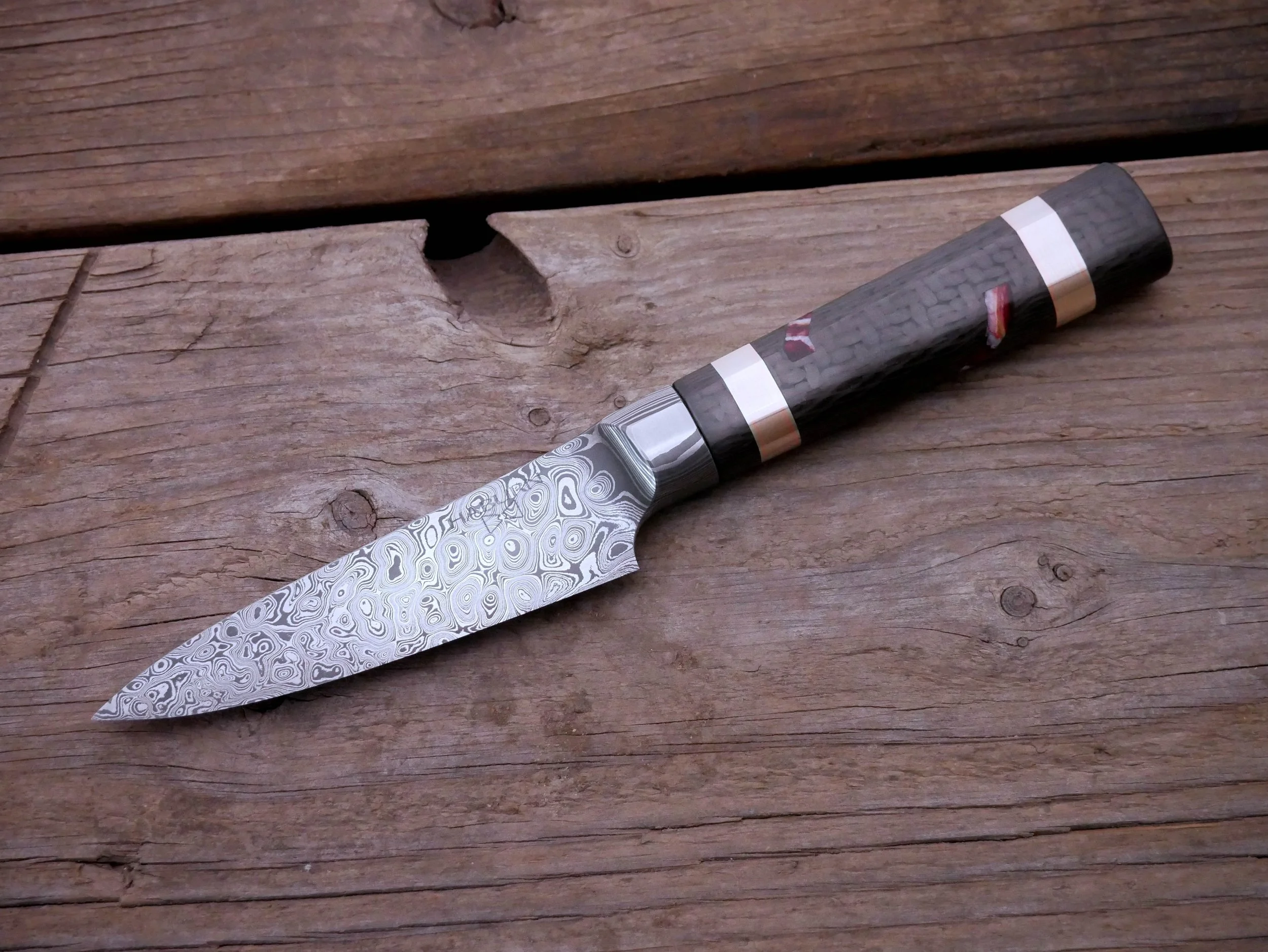 Custom Damascus Integral Parer