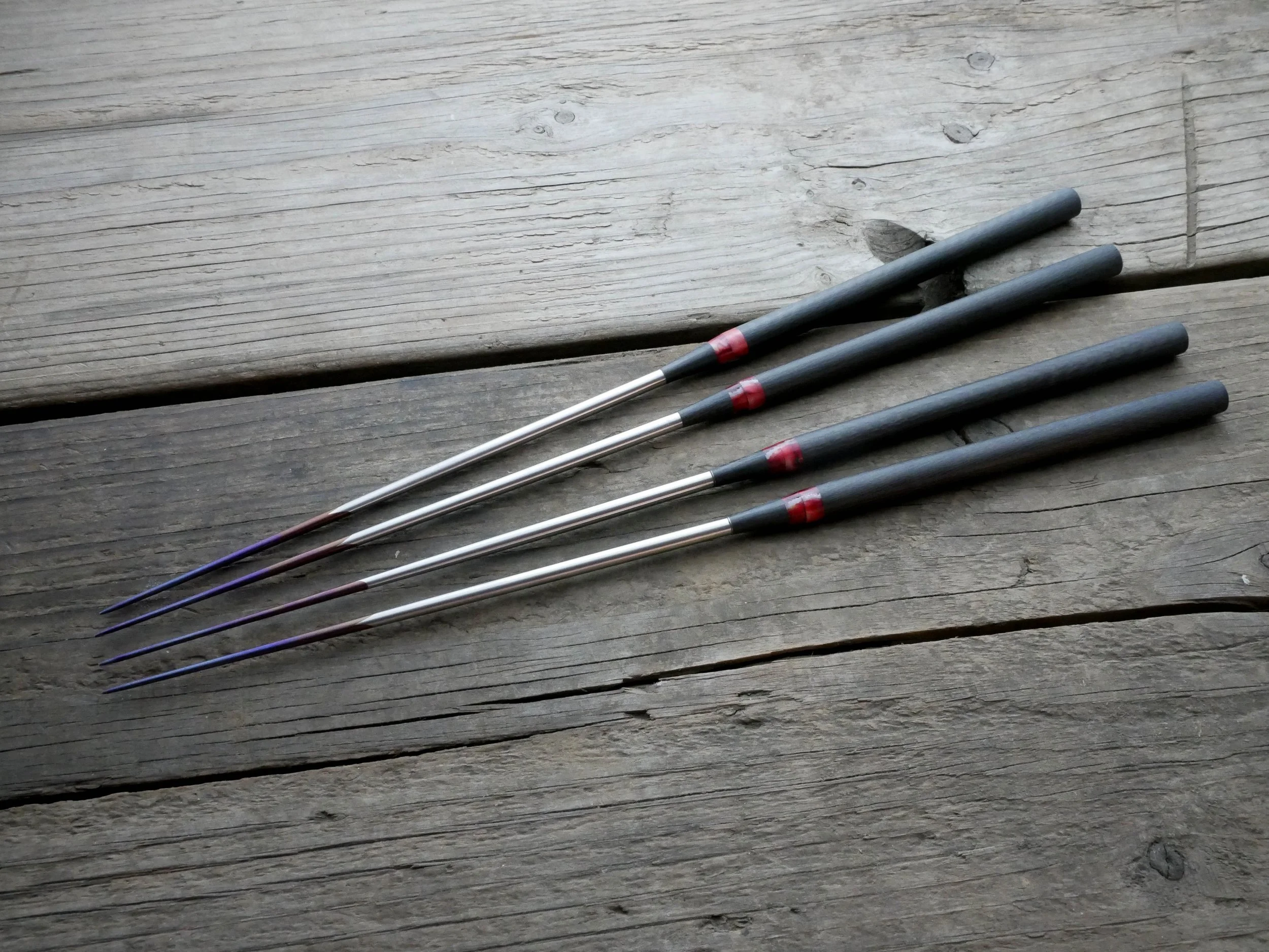 Custom Titanium Moribashi in Carbon Fiber and Mammoth Tooth