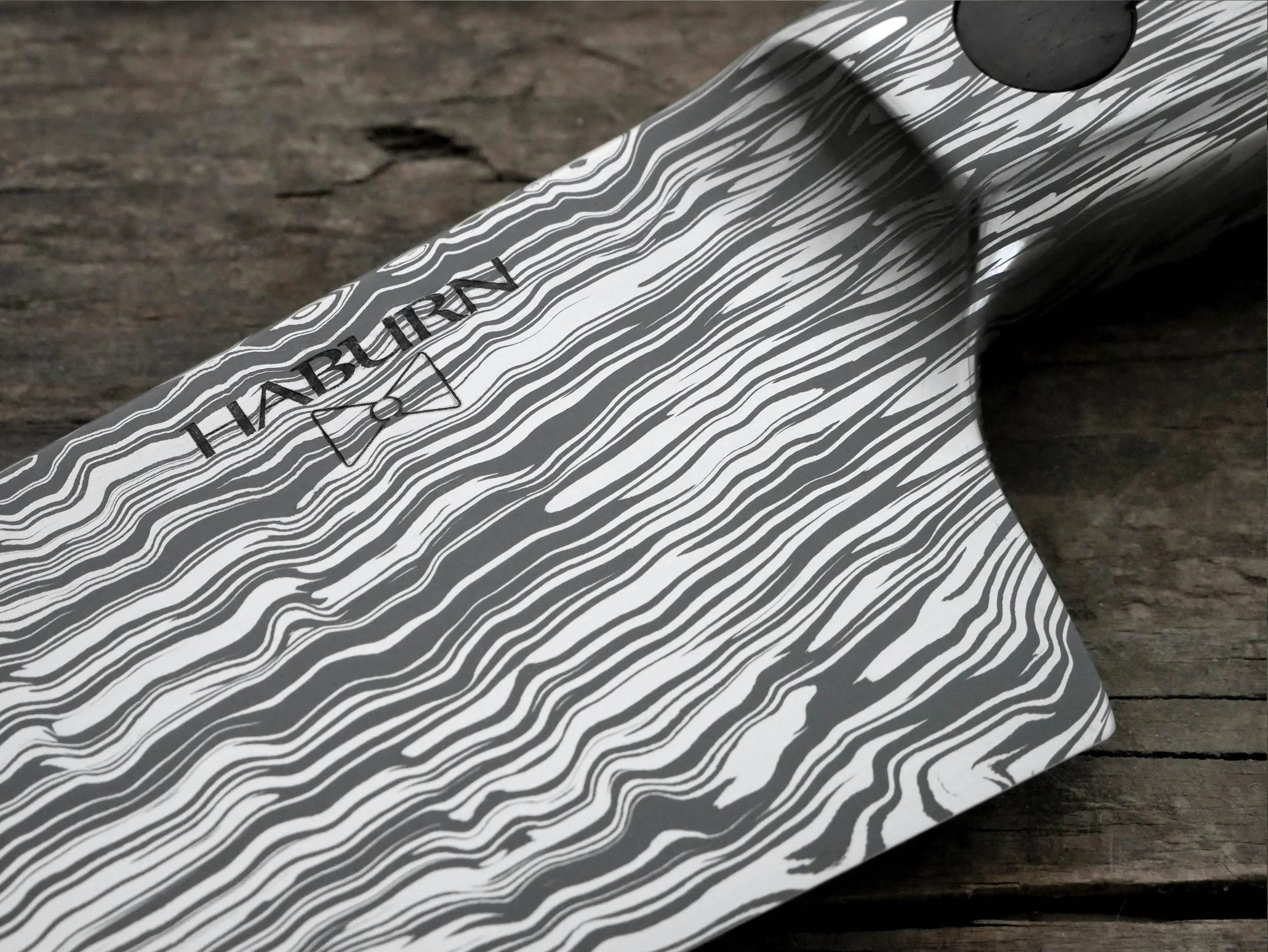 Midnight Ripple stainless damascus detail. 