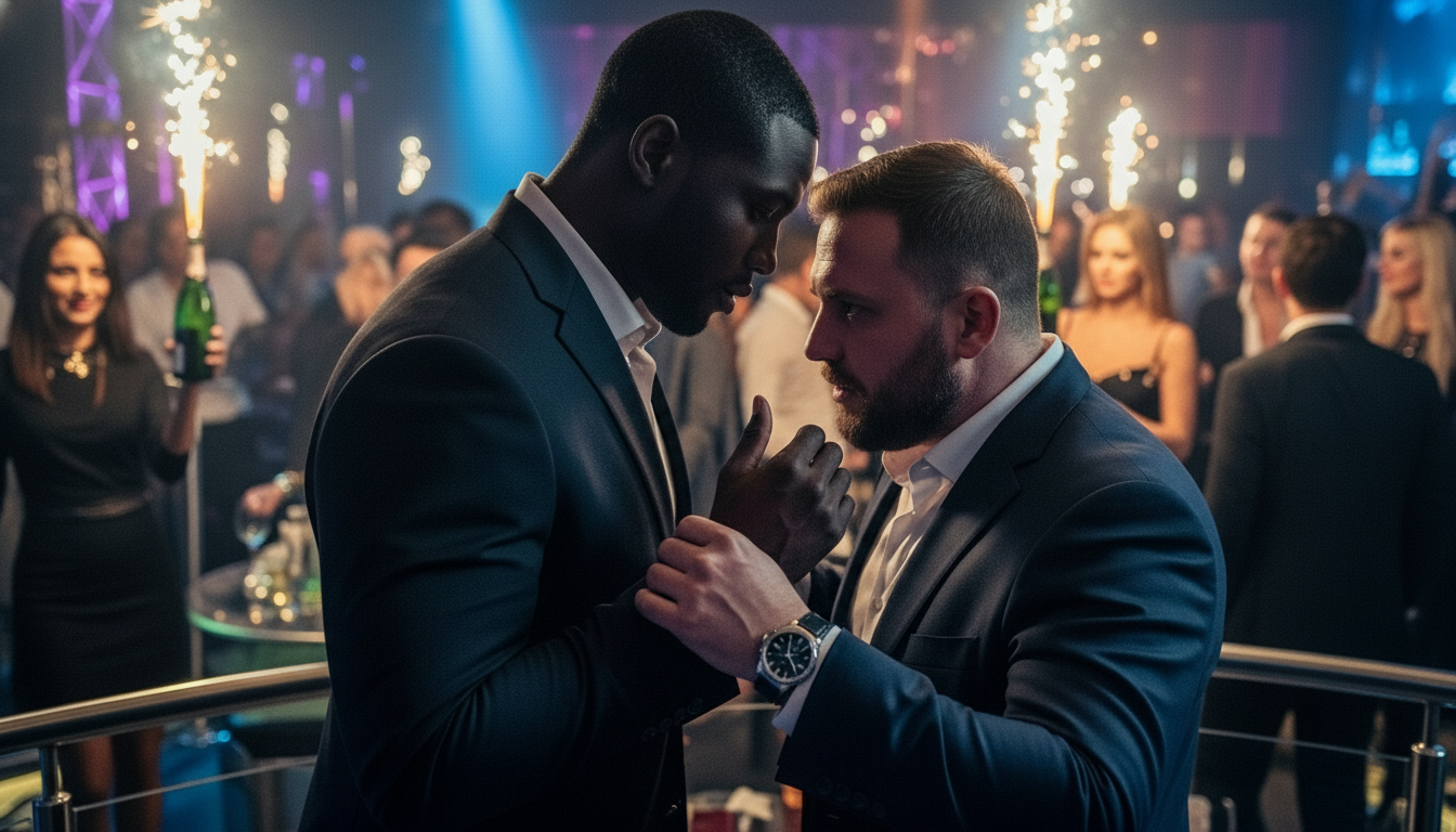 Marlon Haye The Full Irish in suits at a party or nightclub,