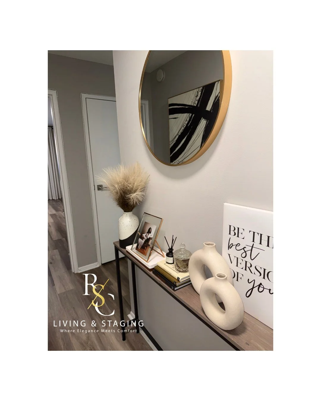 This hallway is a whole mood 😌✨

Proof that you don&rsquo;t need a huge space to make a big statement. Clean lines, warm neutrals, layered textures, and intentional styling turn a simple pass-through into a moment. Your hallway shouldn&rsquo;t be an