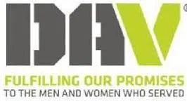 Logo of DAV with the words 'Fulfilling Our Promises to the Men and Women Who Served'