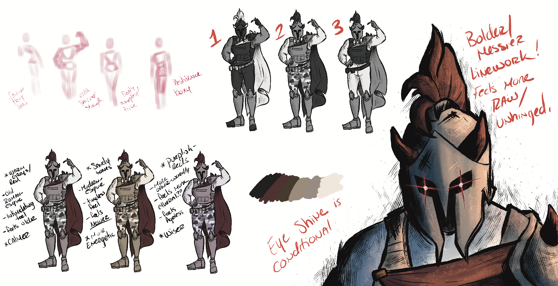 Character Design - The Four Horsemen, War - by me, Atlas