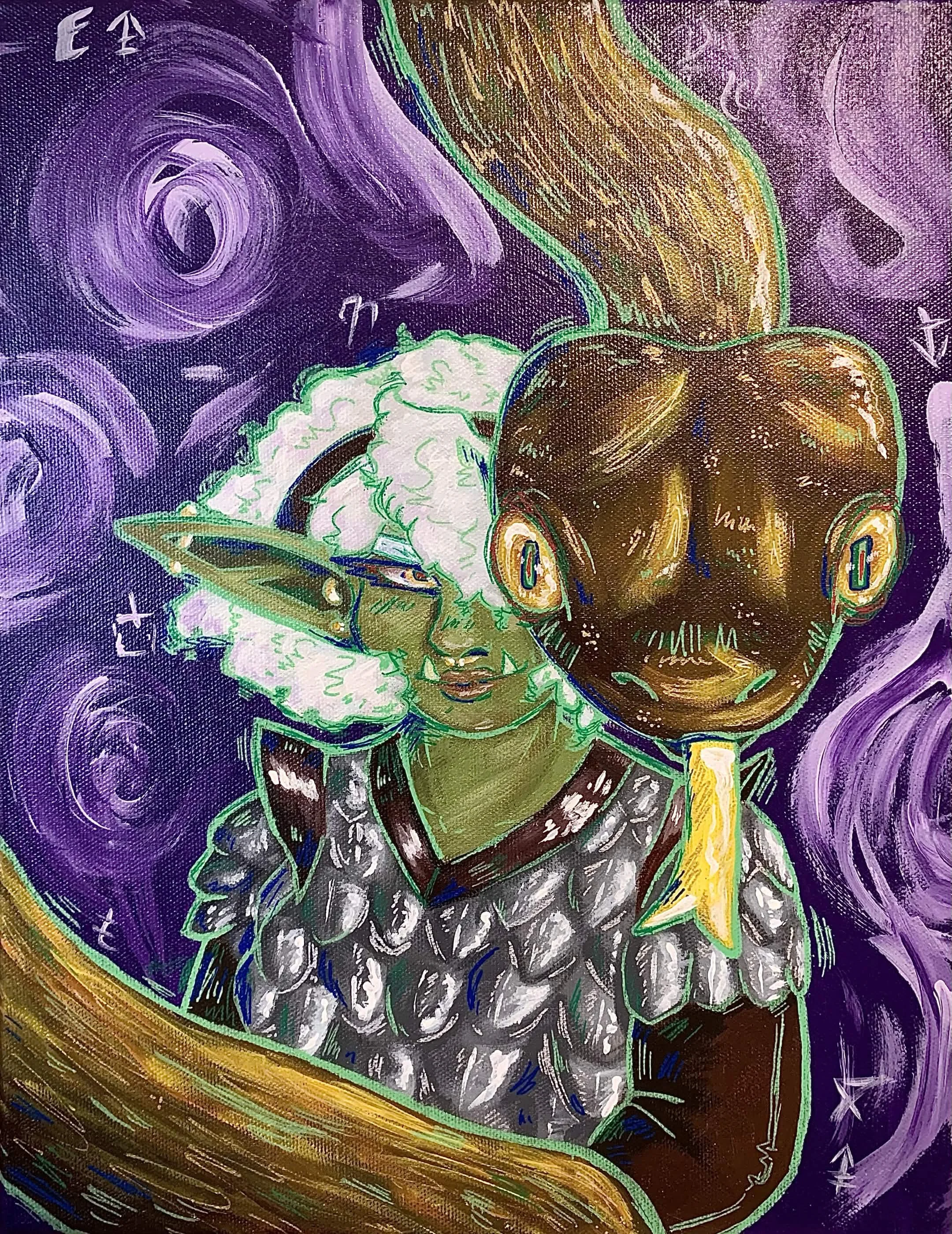 "Cleric of Trickery" - Original Acrylic Artwork