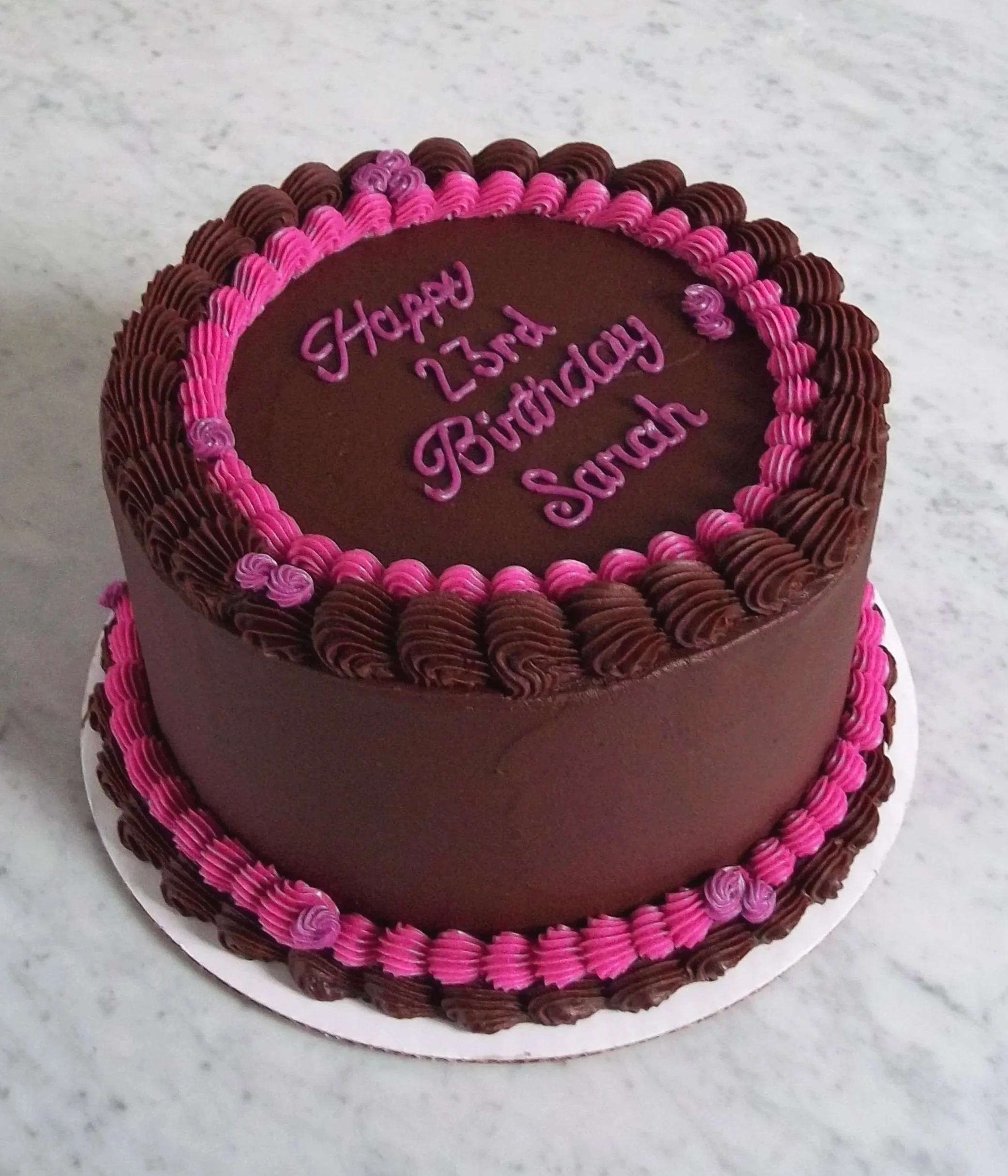 Vanilla Cake with Chocolate Frosting