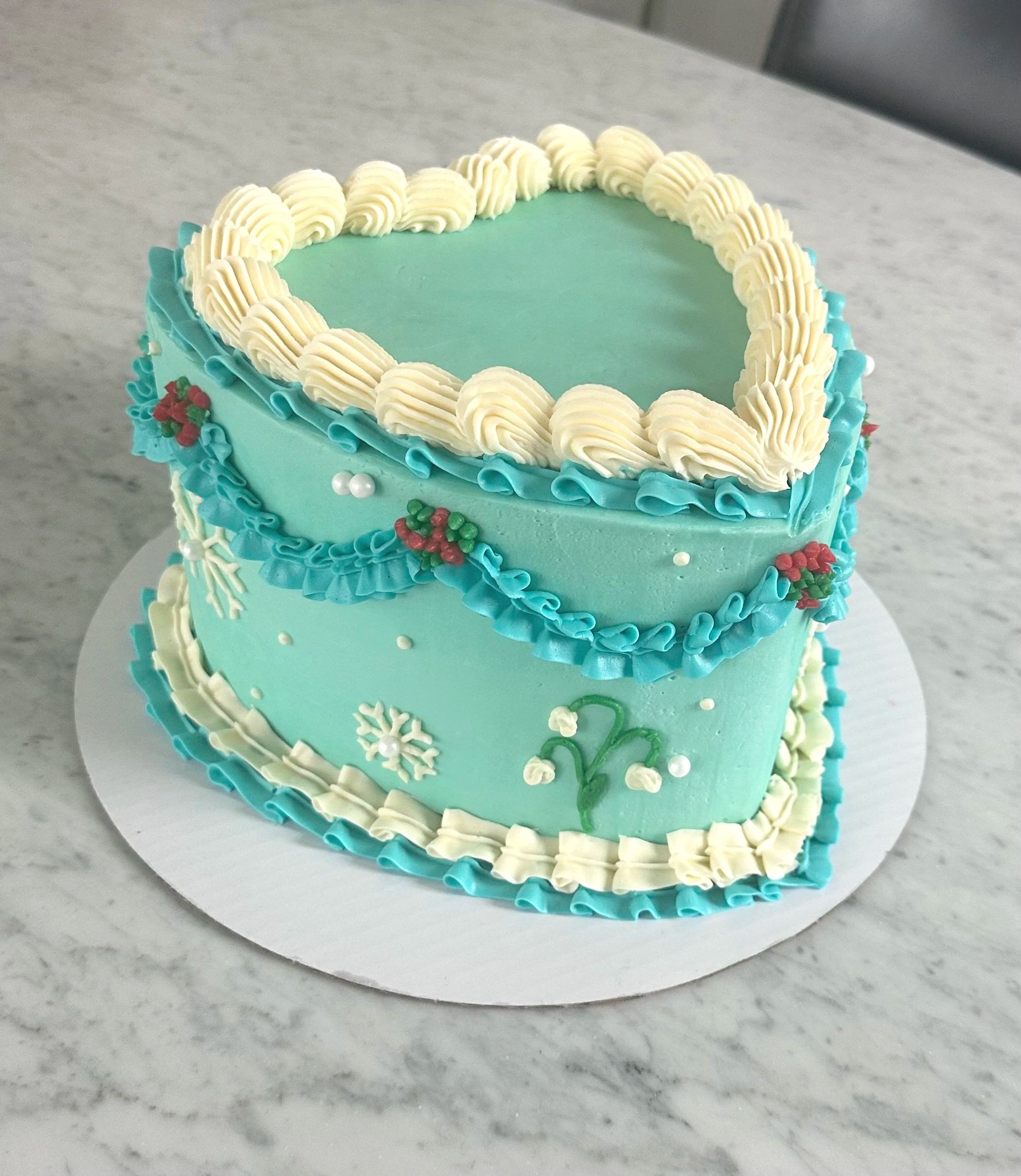 Winter Wonderland Dubai Chocolate Cake