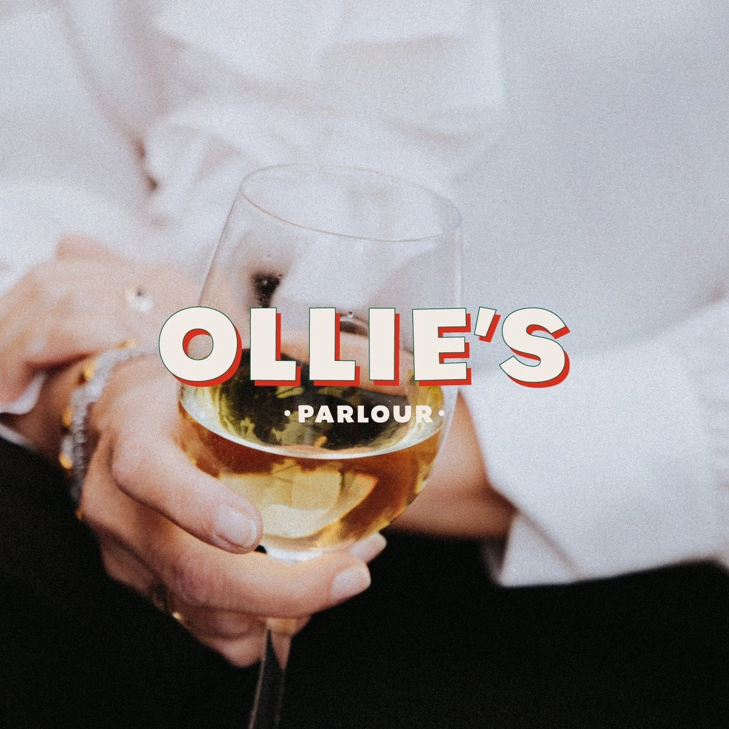 Identity for Ollie's Parlour - drop in for refreshments after you've been bowling at @live_wire_ent Birkenhead 🍻🎳