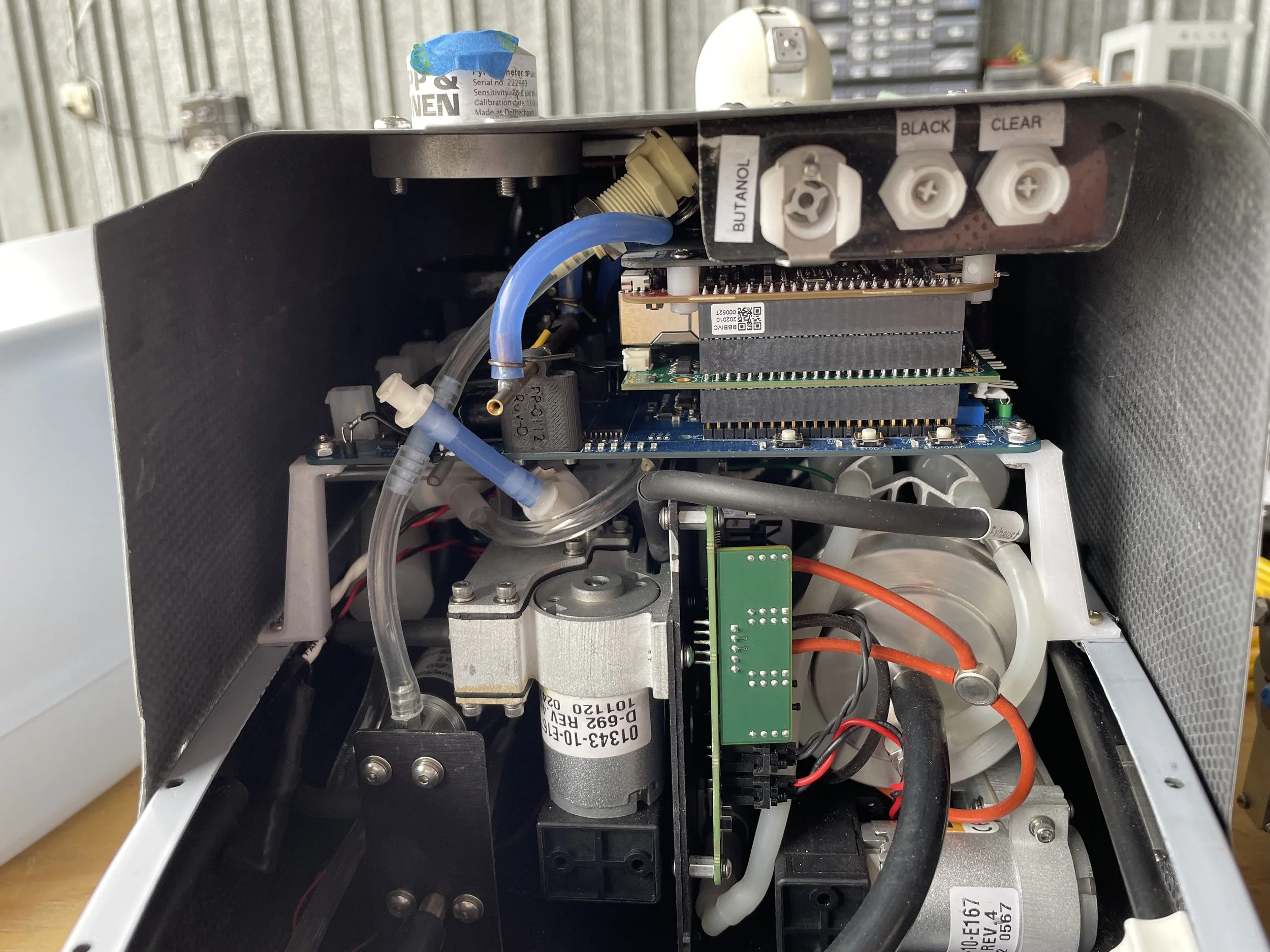 Custom payload integration into UAS nose payload bay.