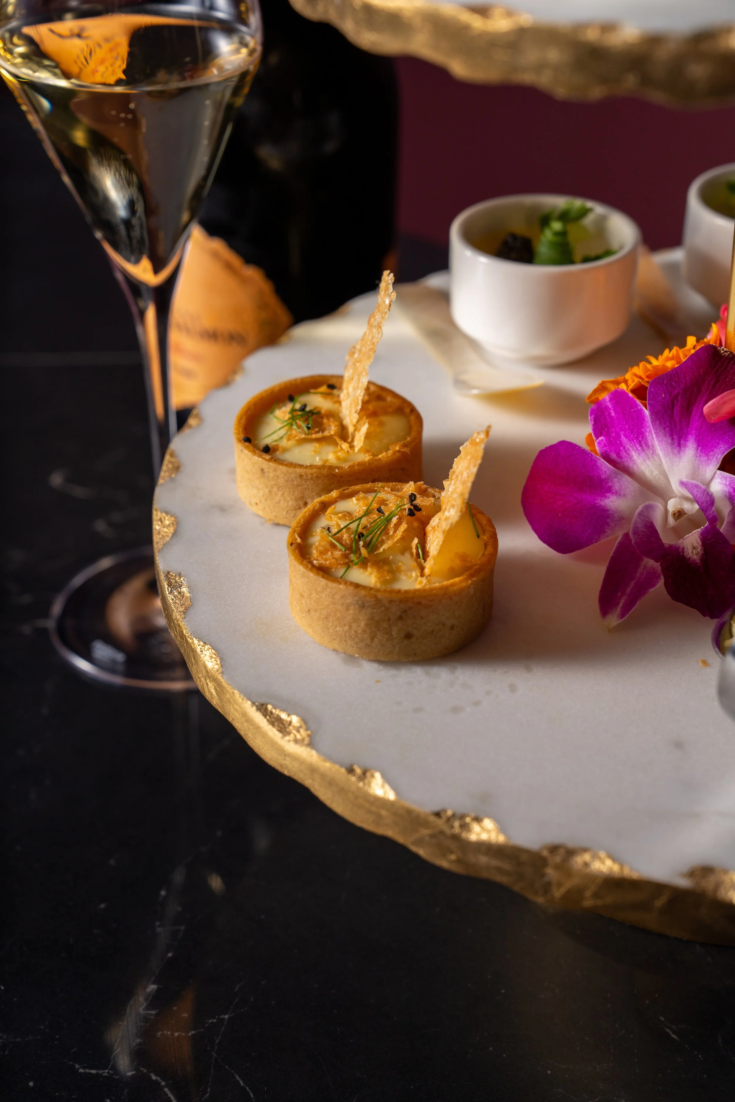 Closeup picture of glamorous hors d'oeurve food