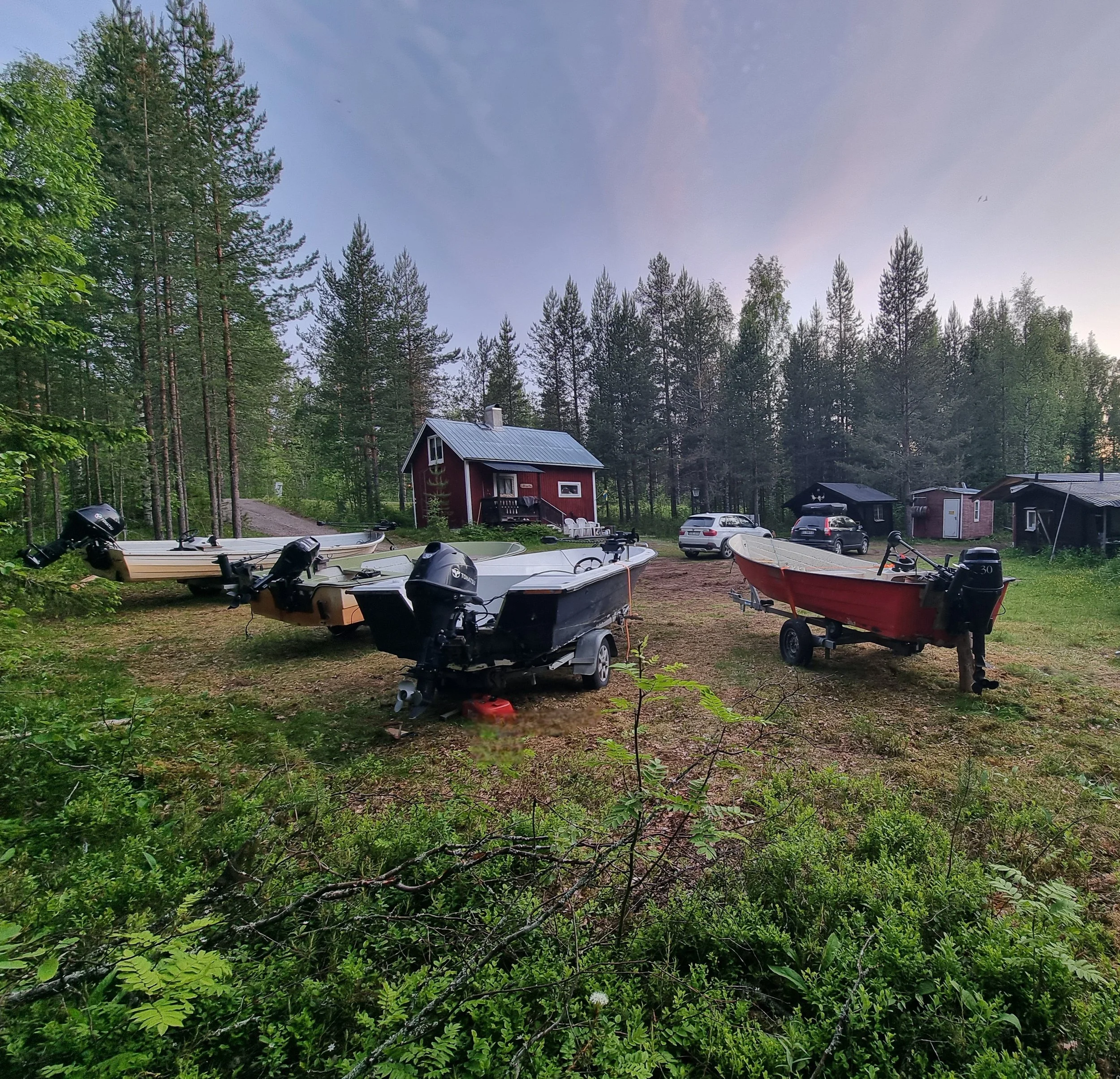 Boats in the camp ground