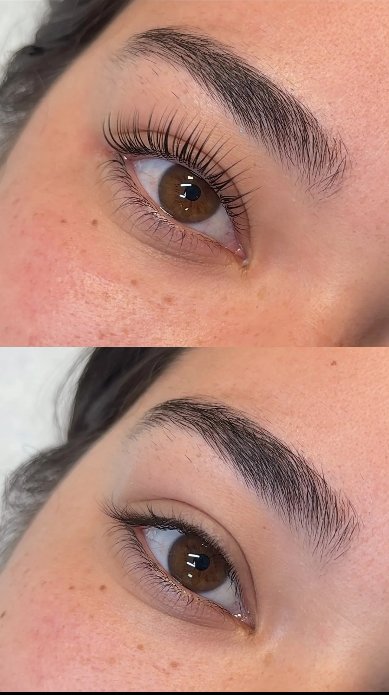 Before and After of a Lash Lift
