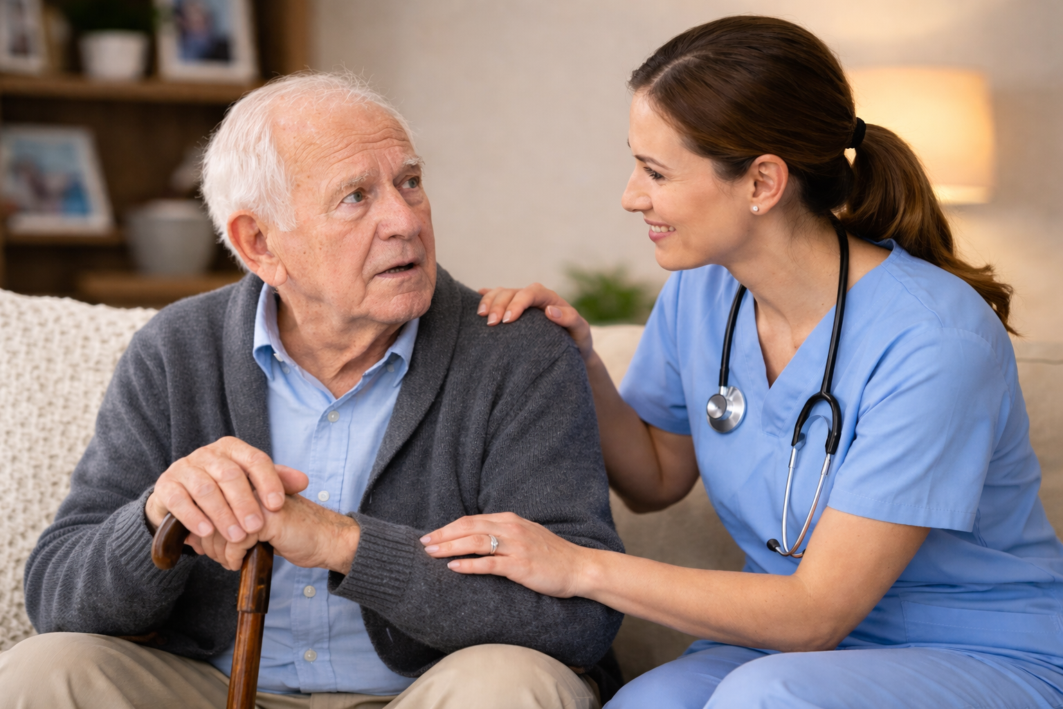 The word "Dementz" is spelled out with Scrabble letter tiles on a wooden surface, with some tiles spilled from an overturned terracotta cup in the background.