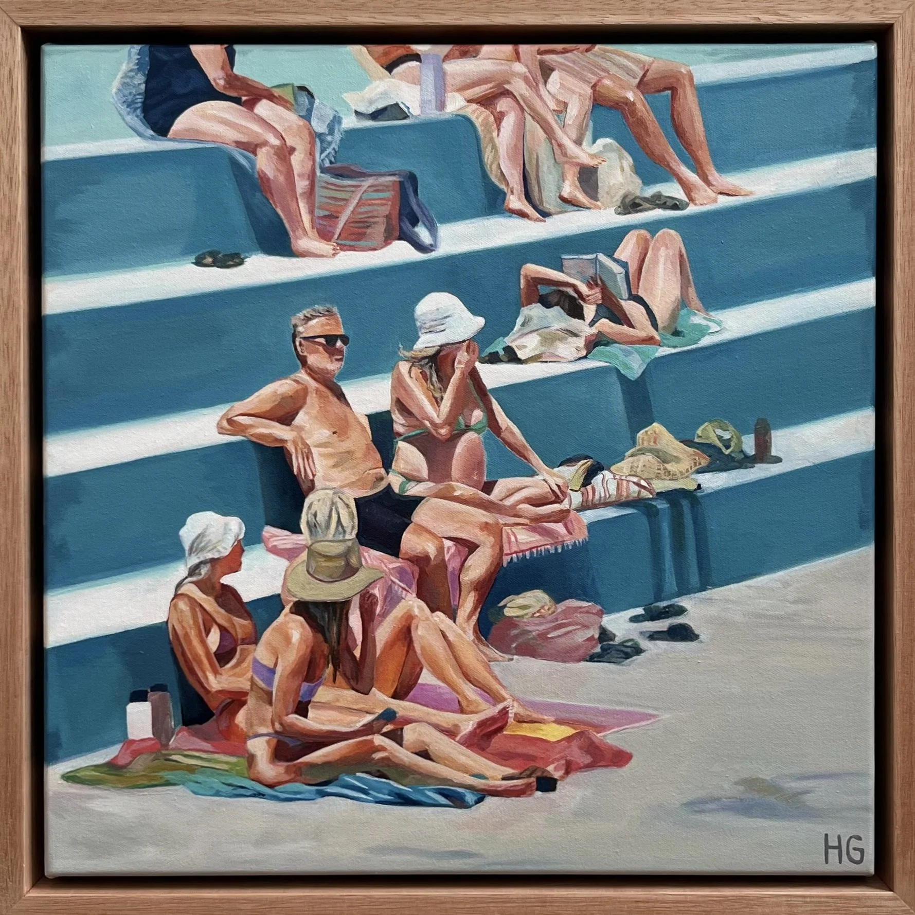 summertime bliss, oil on canvas, 30x30cm, 2024 *sold*