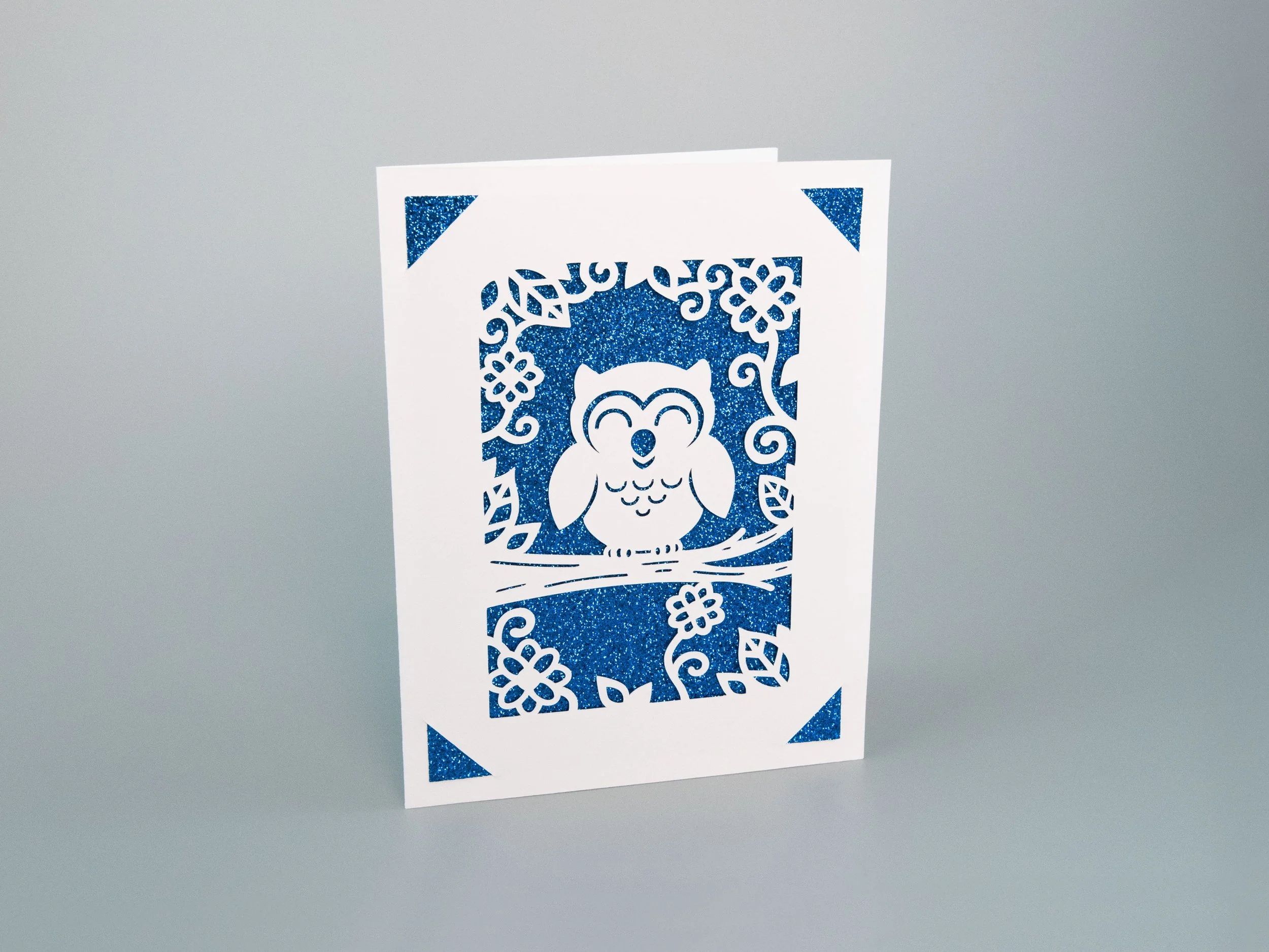 Blank Owl Greeting Card