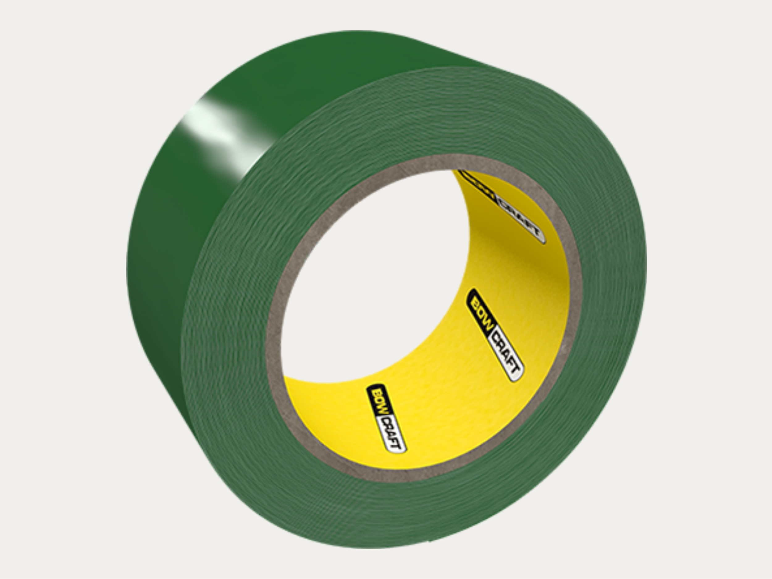 A roll of green adhesive tape with a yellow inner core labeled 'BW GRAFT'.