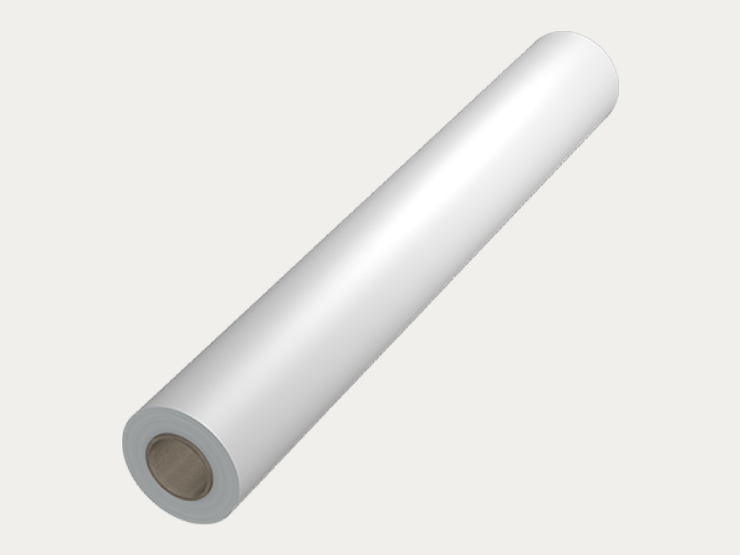 Roll of plain white paper with cardboard core