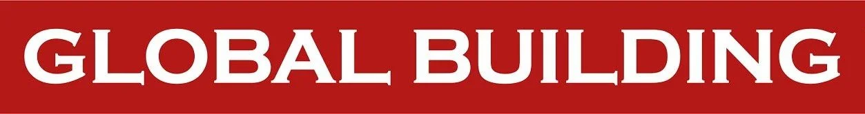 Text on a red background that says 'Global Building' in white capital letters.