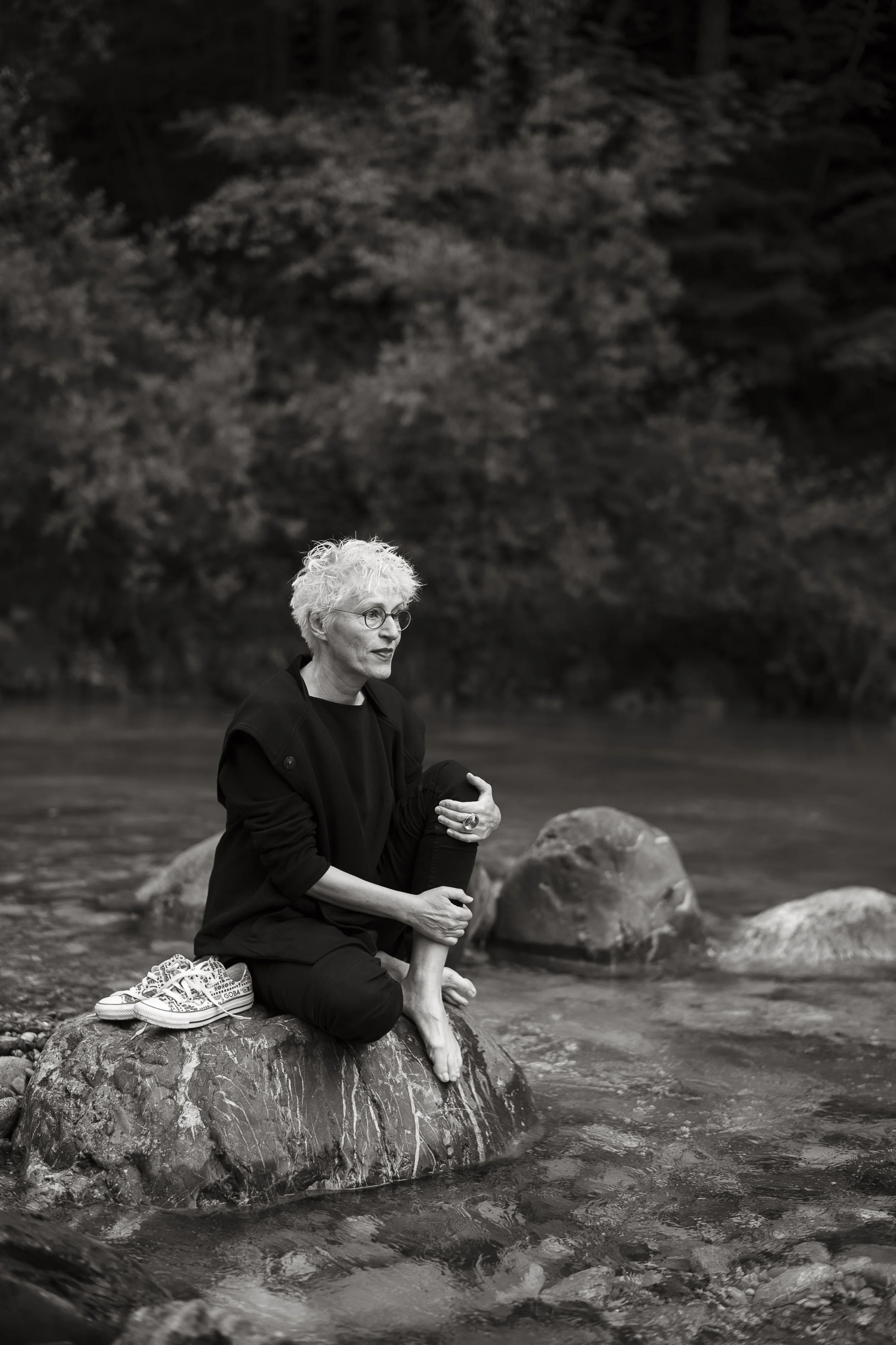 Gabriela Manser, CEO der GOBA AG, in Gontenbad. 2018.