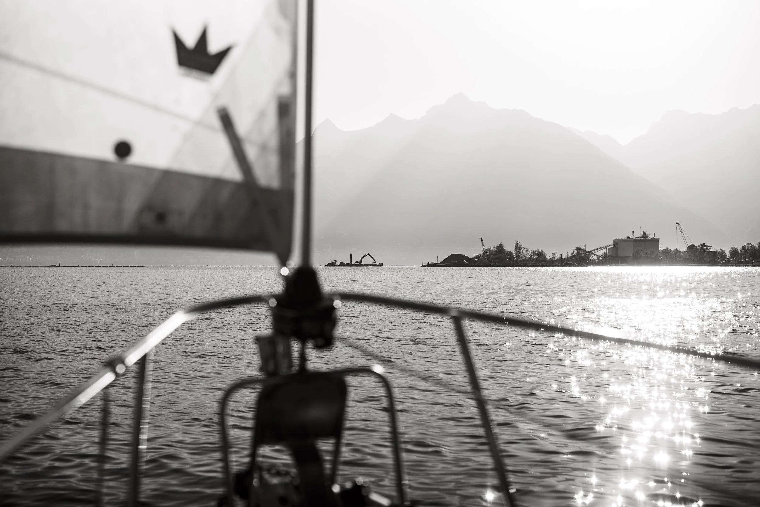 Ein Segler auf dem Genfersee. 2018.