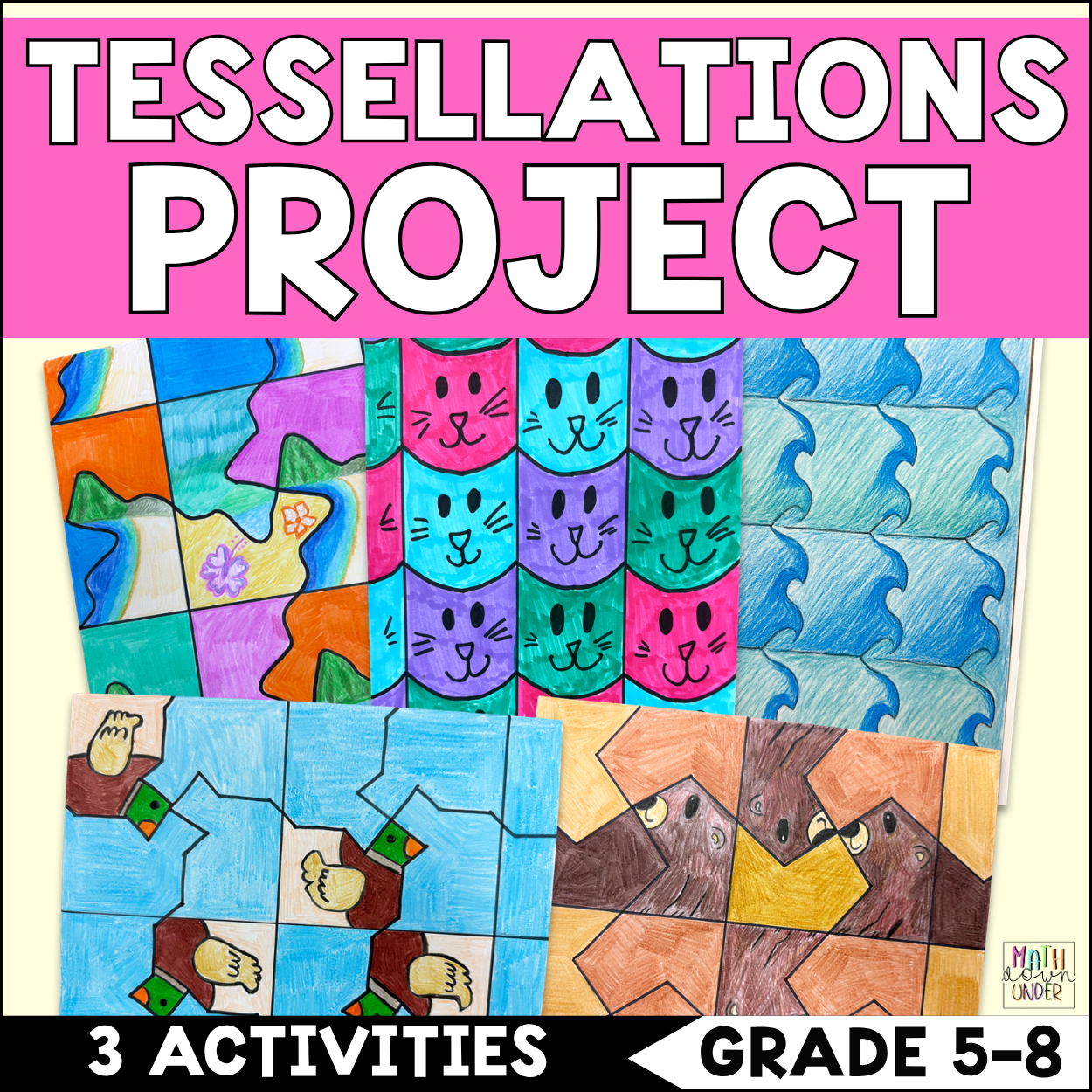 Transformations Math Art Project | Tessellations Activity for Middle School
