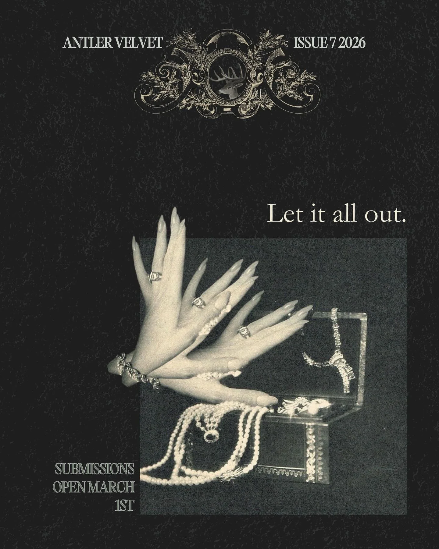 let it all out. whatever festers inside. why hold back? what is making you hesitate? #antlervelvetmagazine #literarymagazine