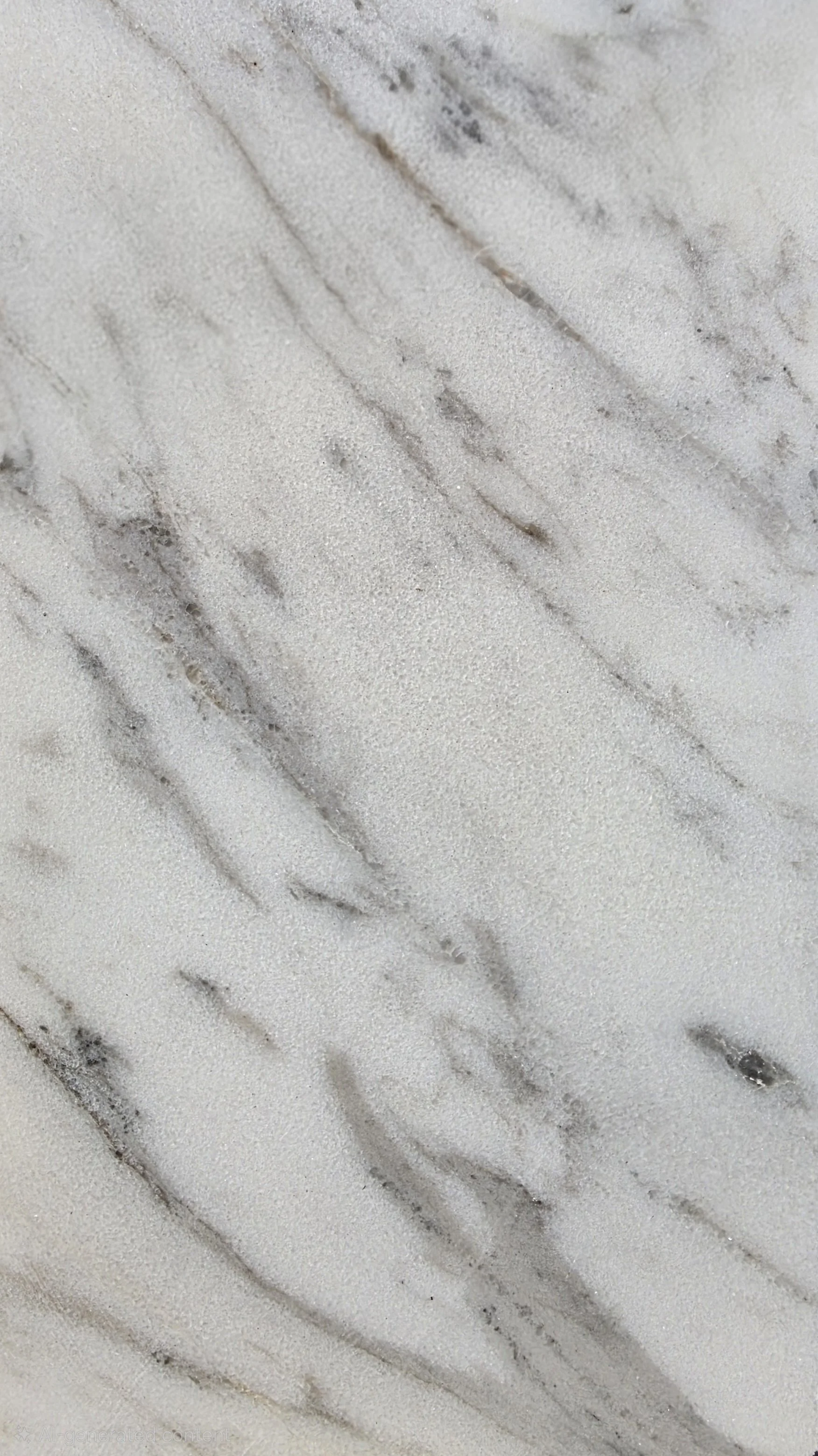 Close-up of a marble surface with white, gray, and black veining.