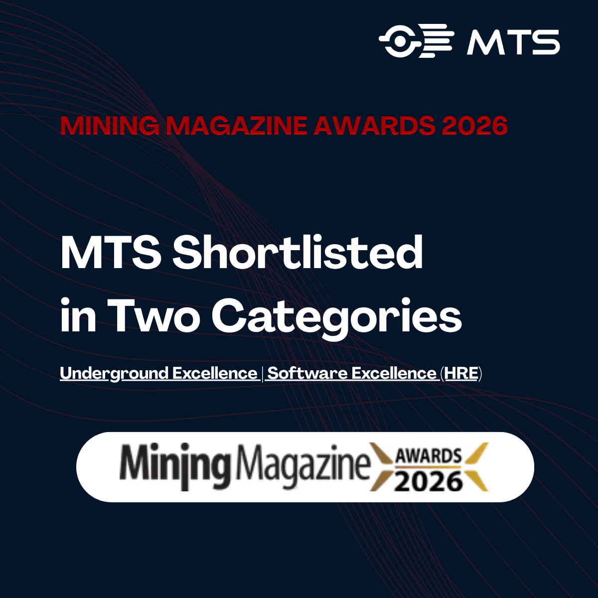 MTS Shortlisted for Two Mining Magazine Awards 2026