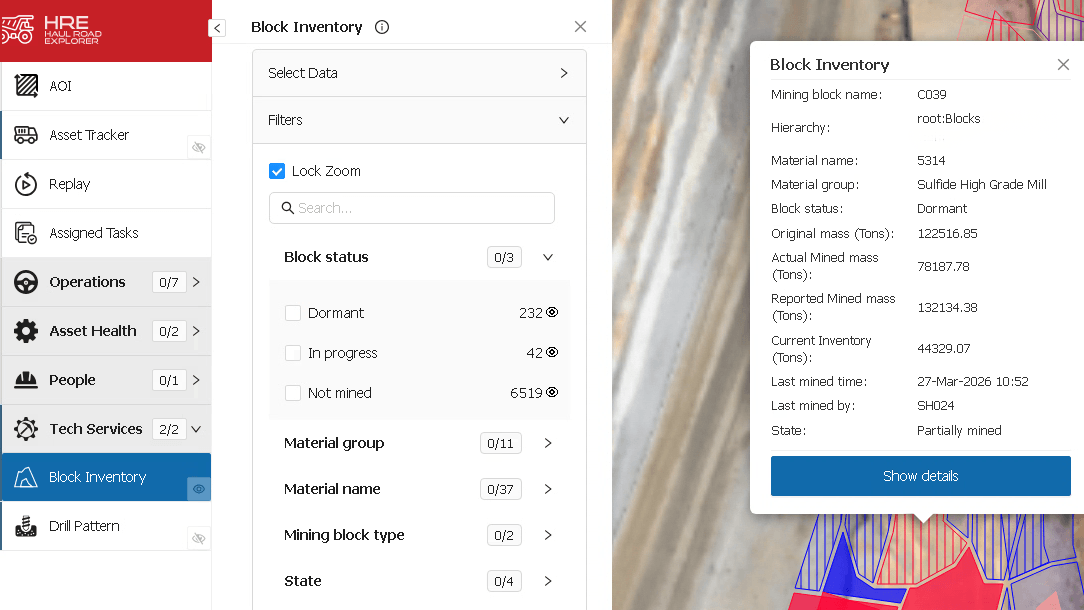 HRE Demo Use of Block Inventory