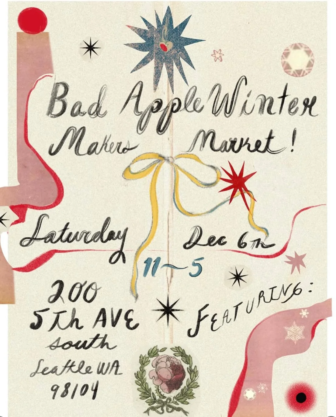 Markets markets markets !!! My art will be at all these sweet places &lt;3 glass &amp; zines ! stop by!

@badapple_tattoo // @bigsurprise.studio // @inbetweenmarket // @shophoste