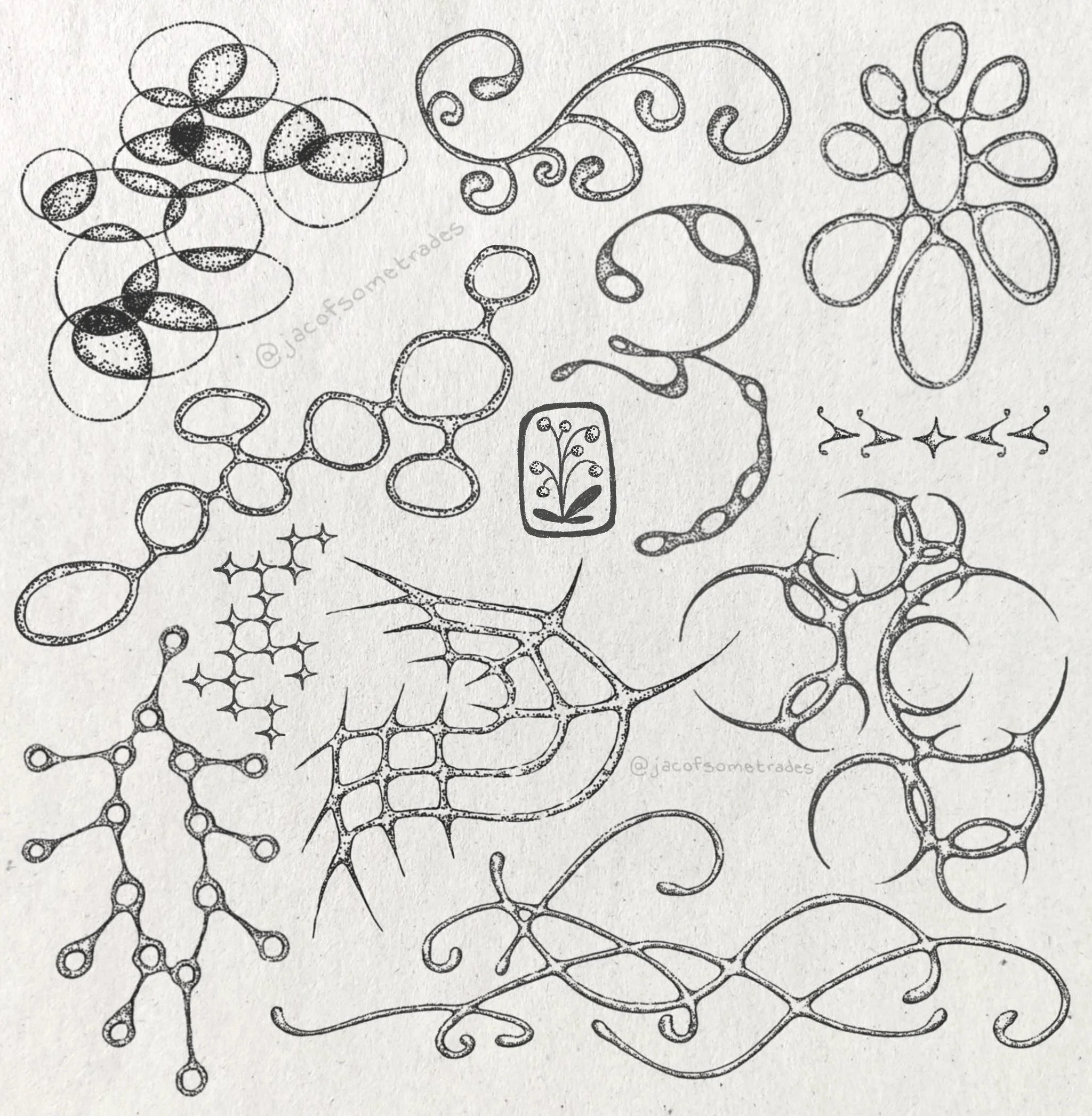 June 2026 flash

books open for Seattle

all abstracts can be full fill or stippled, open to single color pieces tooo 🙂&zwj;↕️

stippling goes so fast so we can go bigggg on a budget :^) booking link in bio

#tattooflash #handpokeartist #handpoke #s