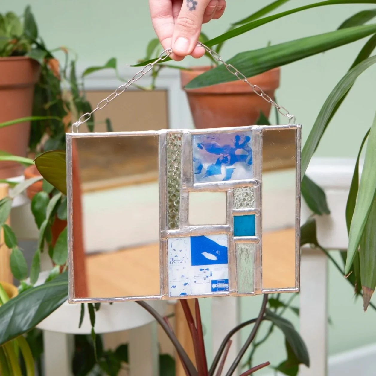 double triple elephant mirror