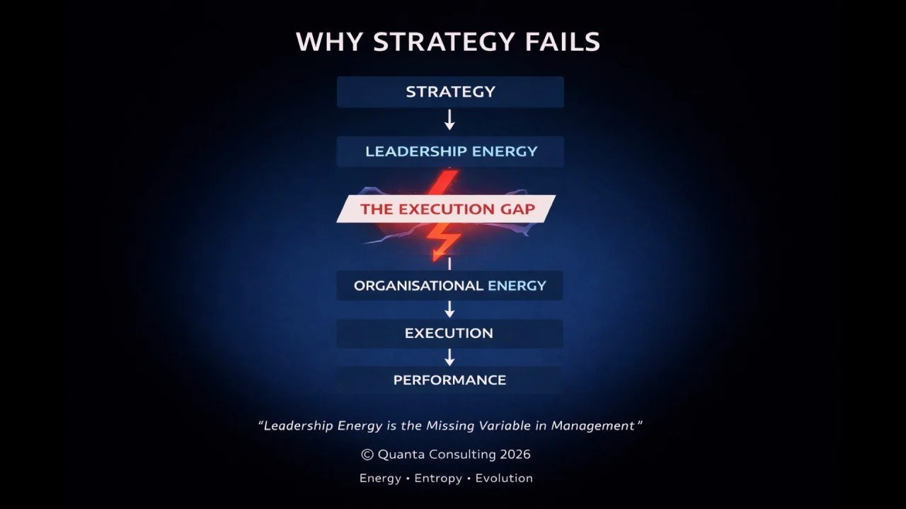 Strategy Is Not the Problem. Energy Is. Why most organisations suffer from an execution gap, not a strategy gap.