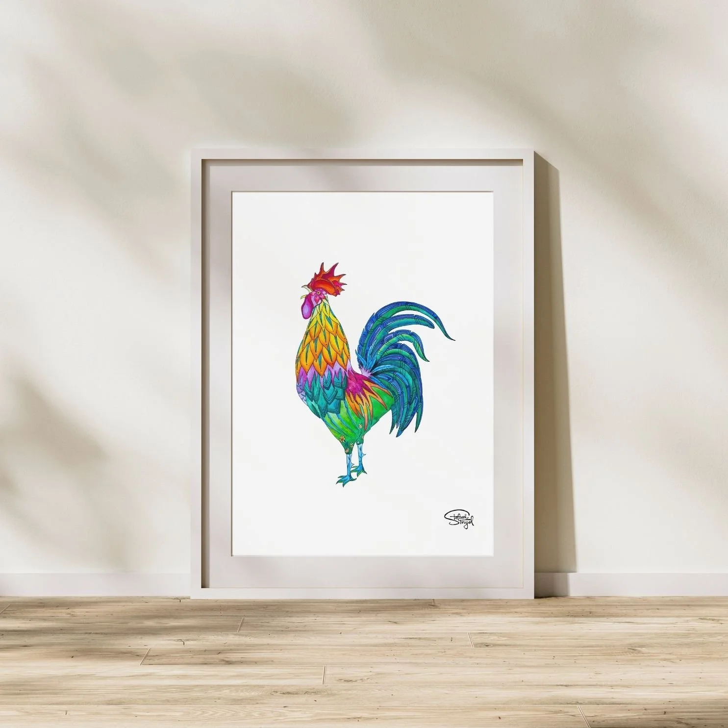 Singing Rooster - Fine Art Print