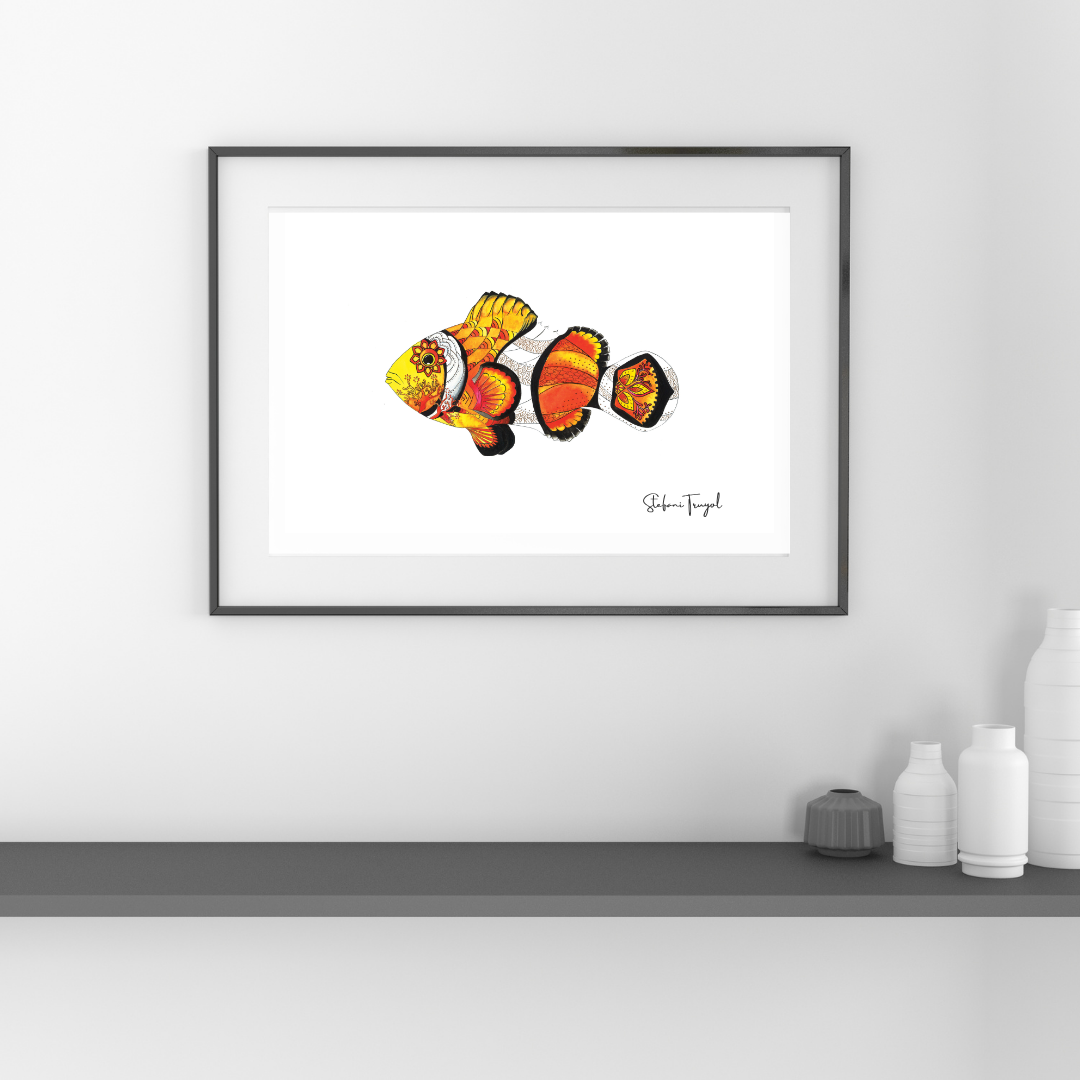 Clownfish Watercolor-Fine Art Print