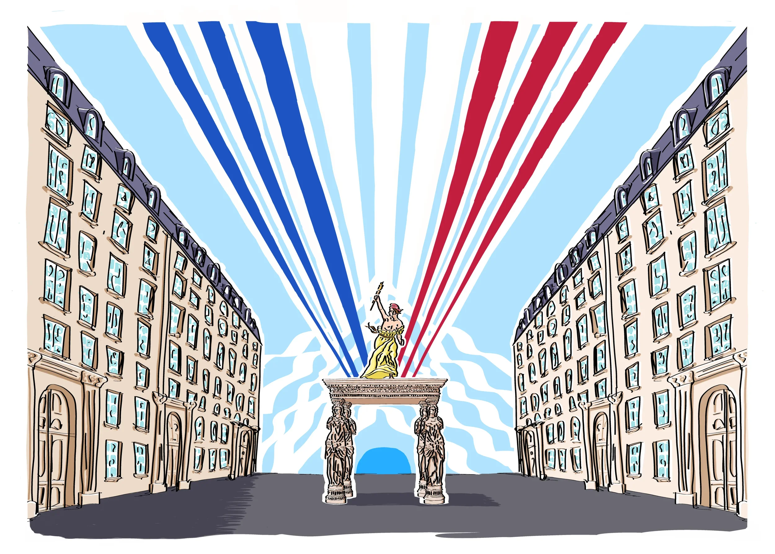Marianne et les Cariatides