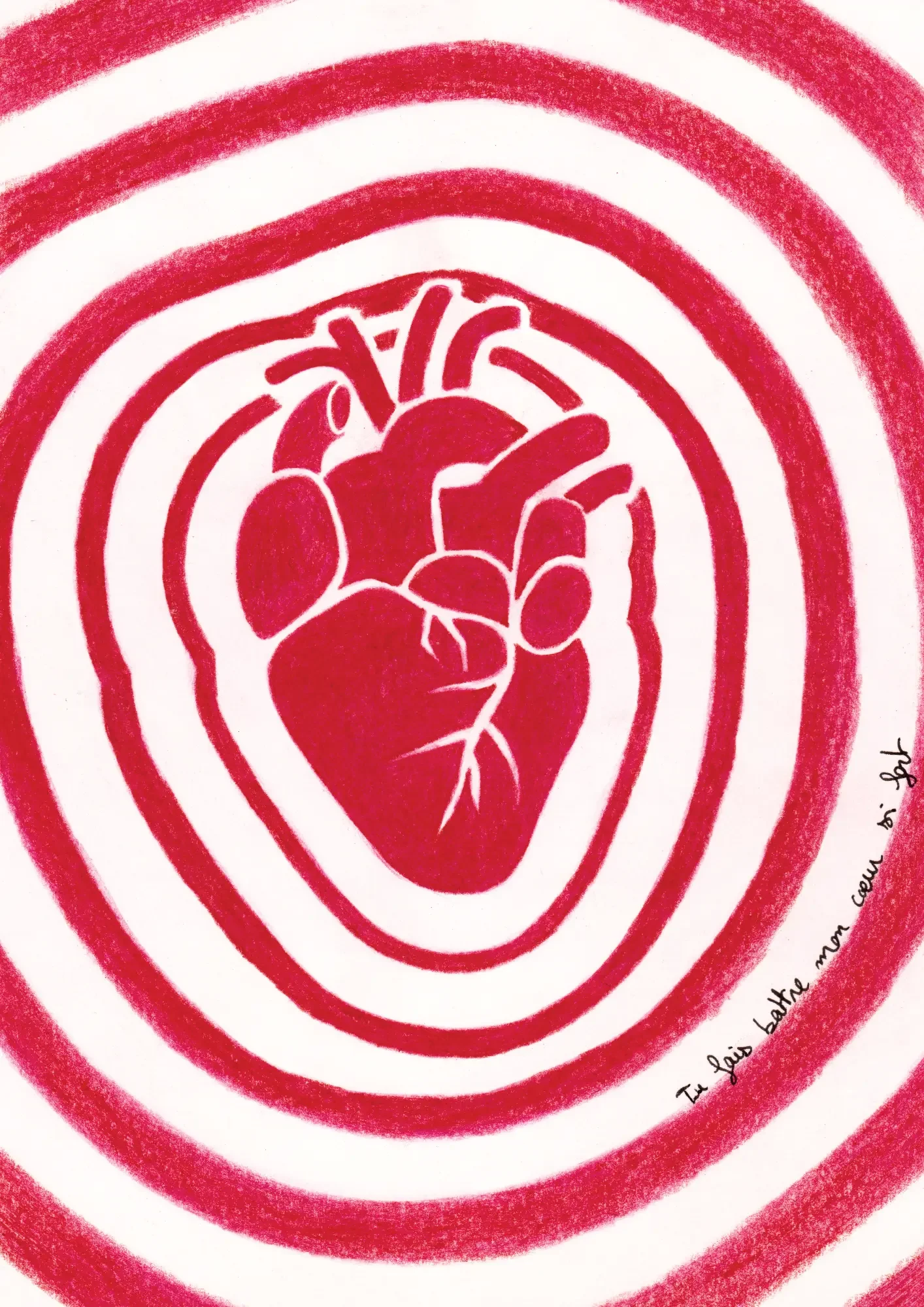 Battement de cœur - Heartbeat - Illustration Organique