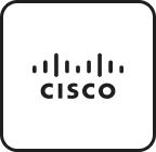 Cisco-Logo auf schwarzem Hintergrund